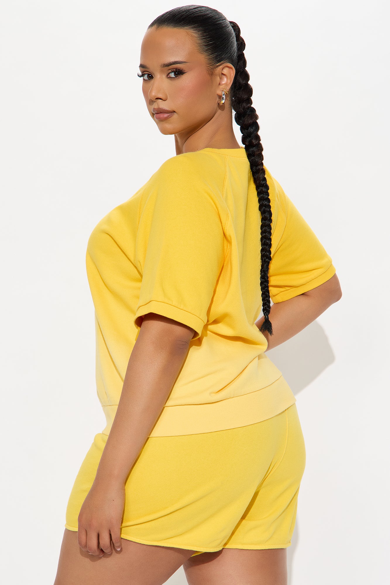 Mellow Mood Lounge Short Set - Yellow - Image 6