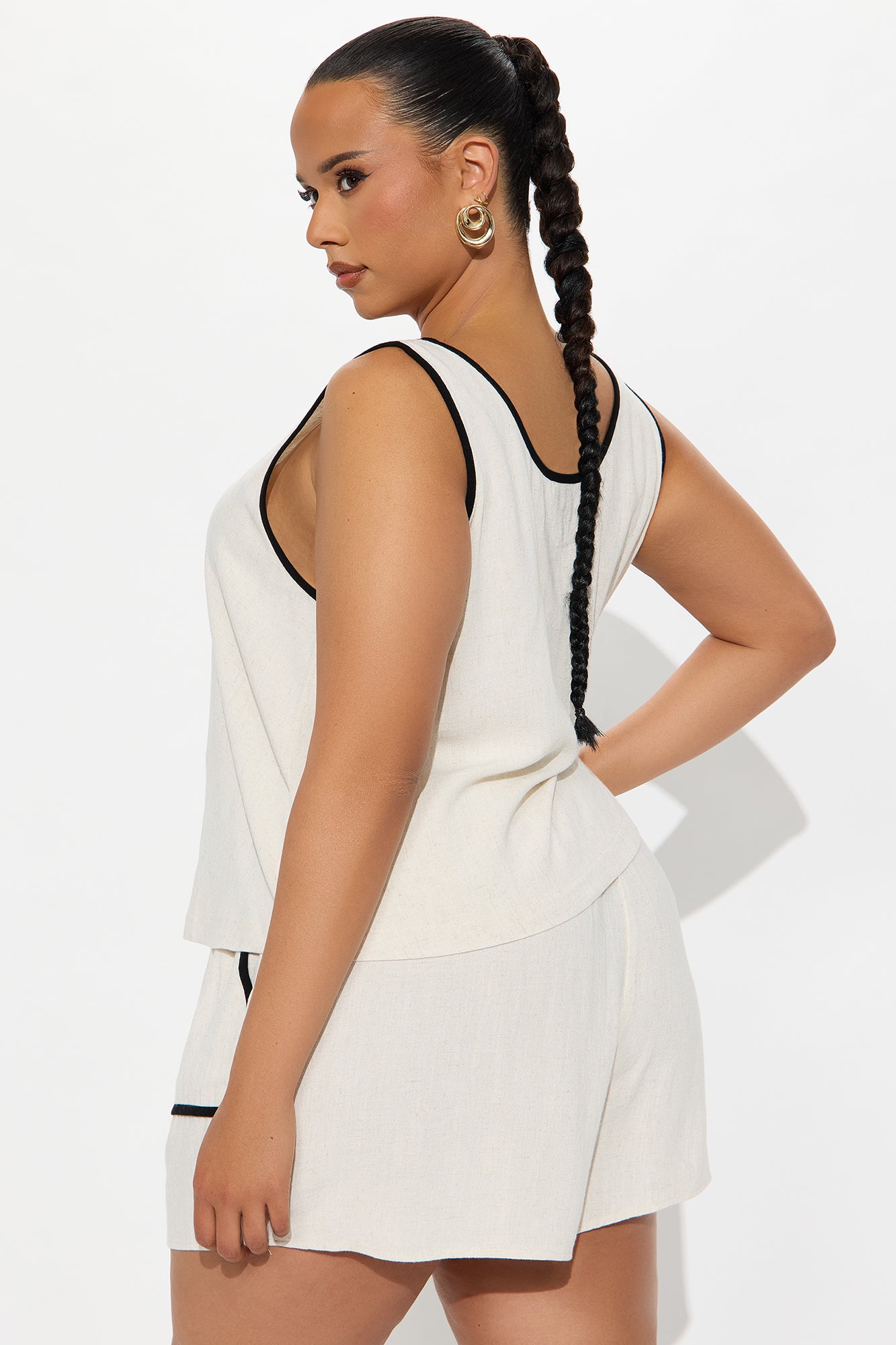 Linen Breeze Short Set - Natural - Image 6