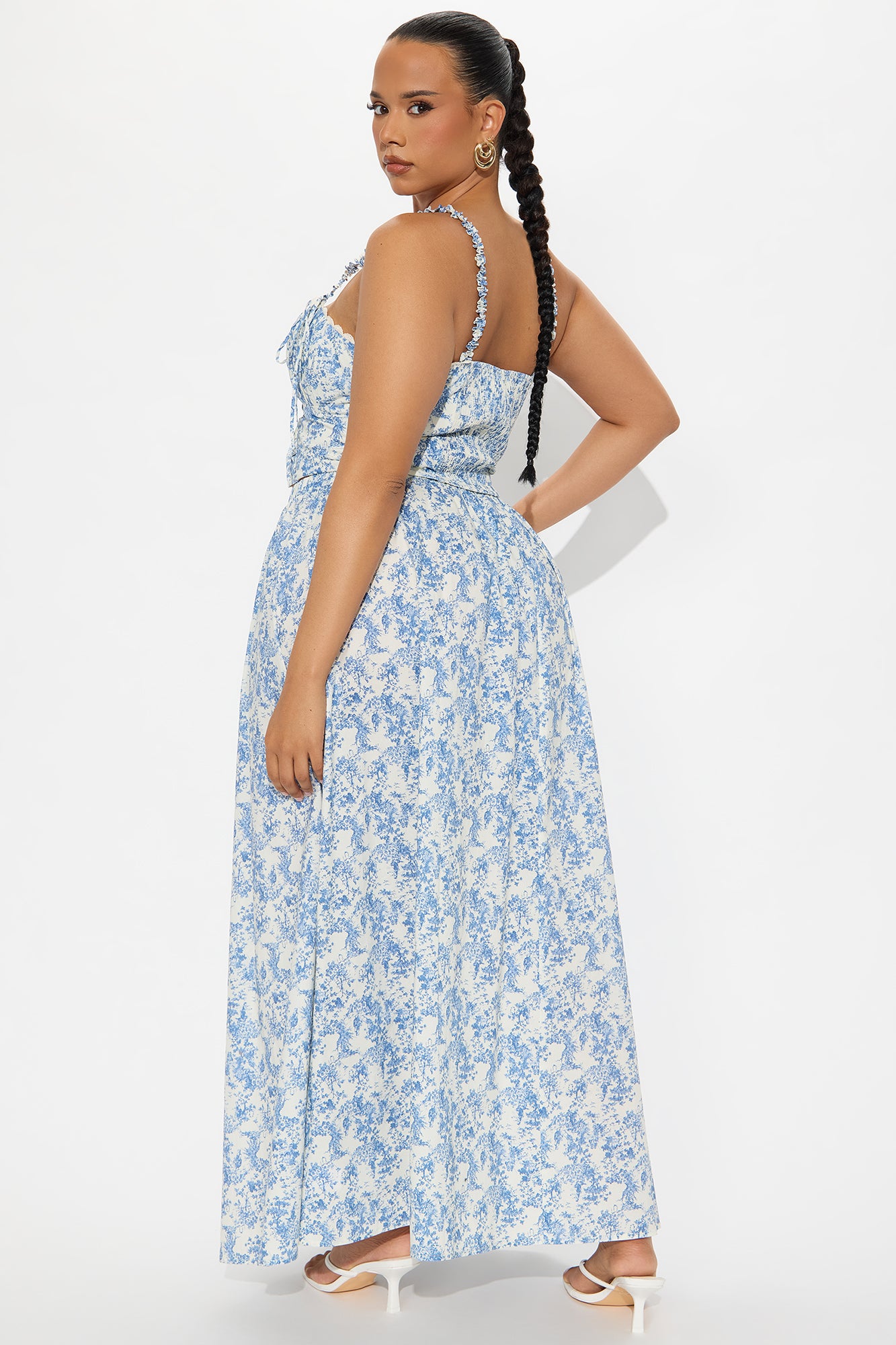 Through The Field Maxi Skirt Set - Blue/combo - Image 6