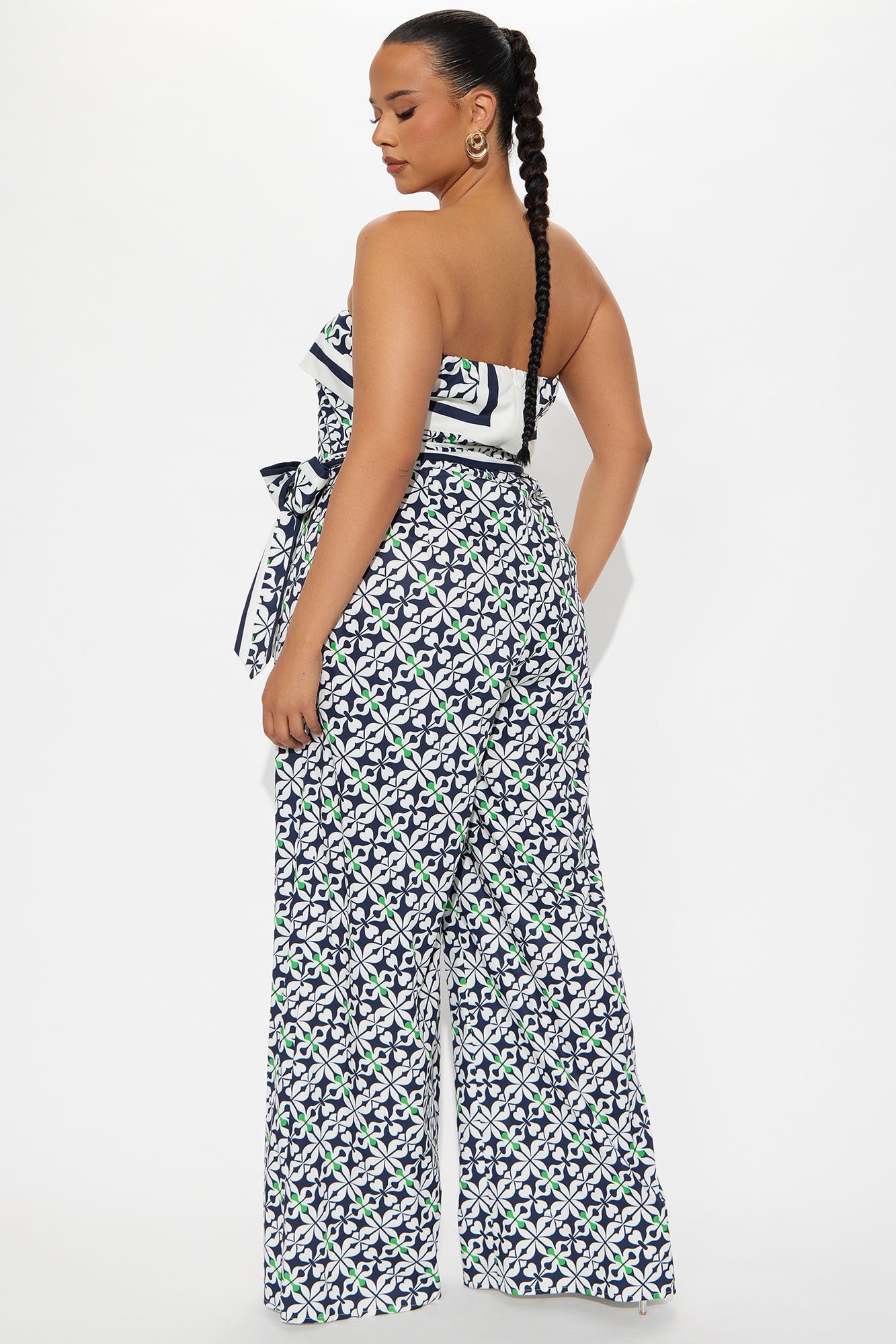 Lisbon Layover Satin Jumpsuit - Navy/combo - Image 6