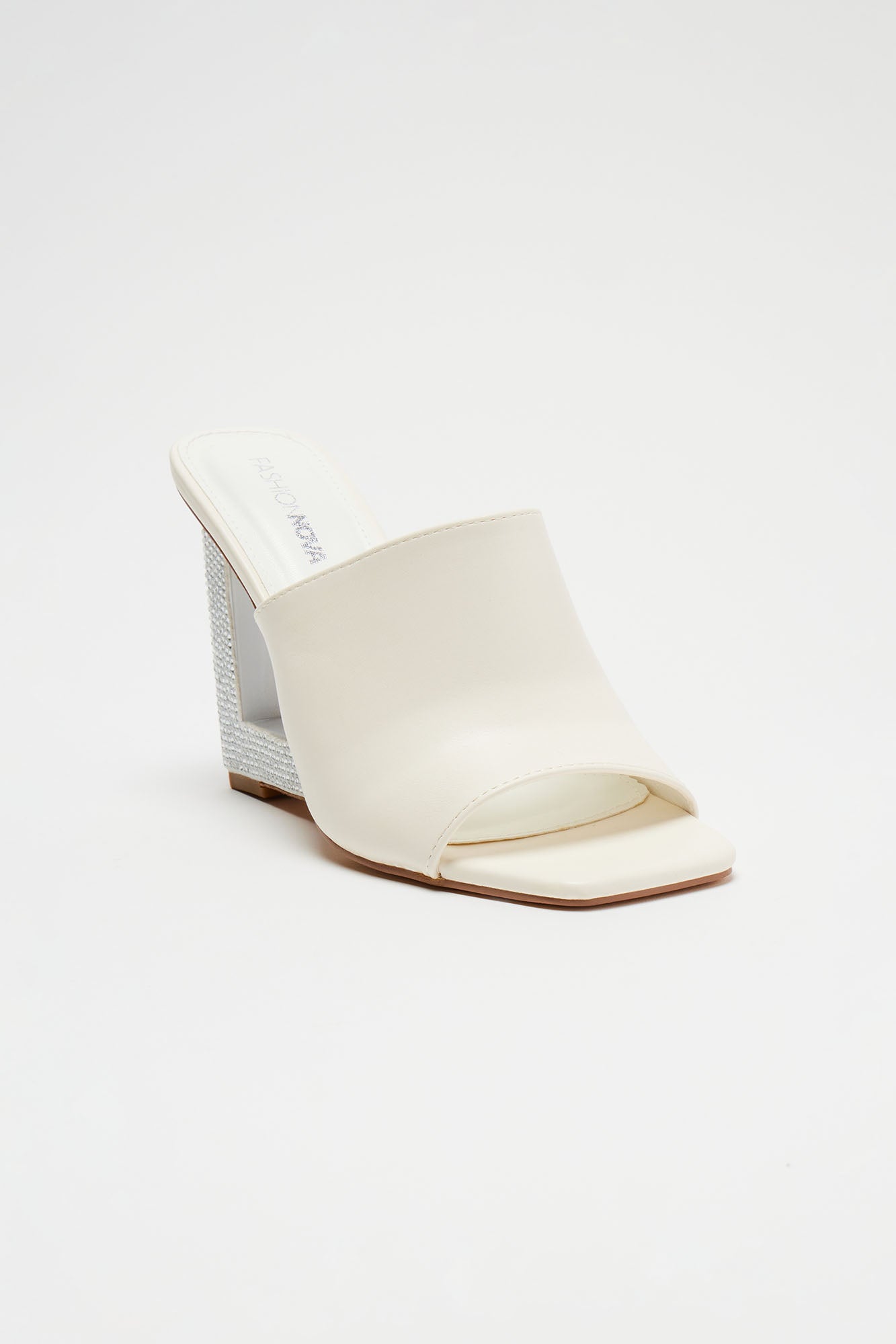 Playing It Smart Embellished Wedges - White - Image 3
