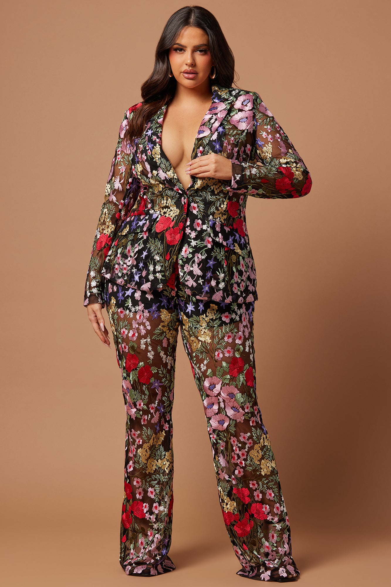 Erin Embroidered Blazer - Black/combo - Image 6