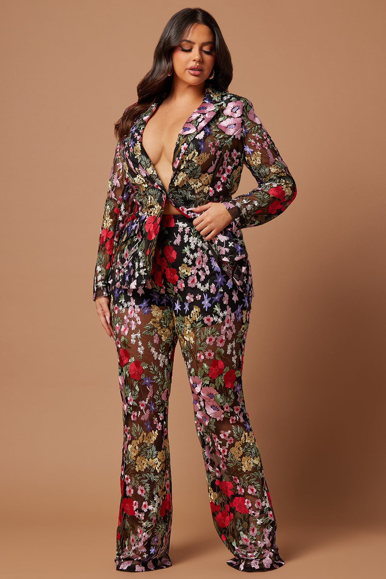 Erin Embroidered Pant - Black/combo - Image 5