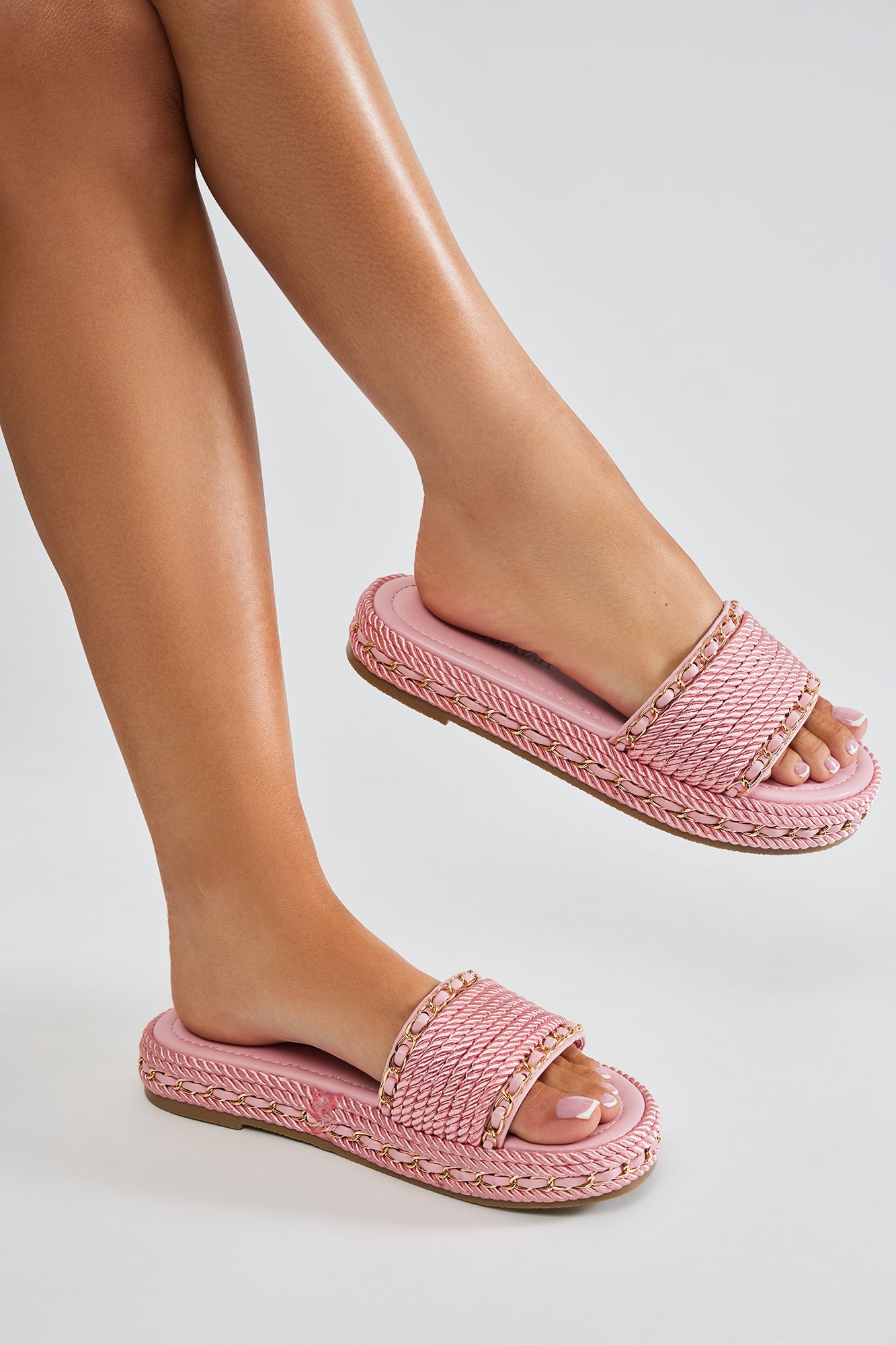 Straight Up Flat Sandals - Pink - Image 4