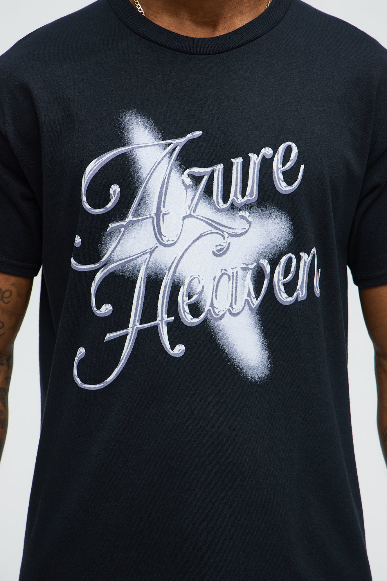 Azure Heaven Short Sleeve Tee - Black - Image 3