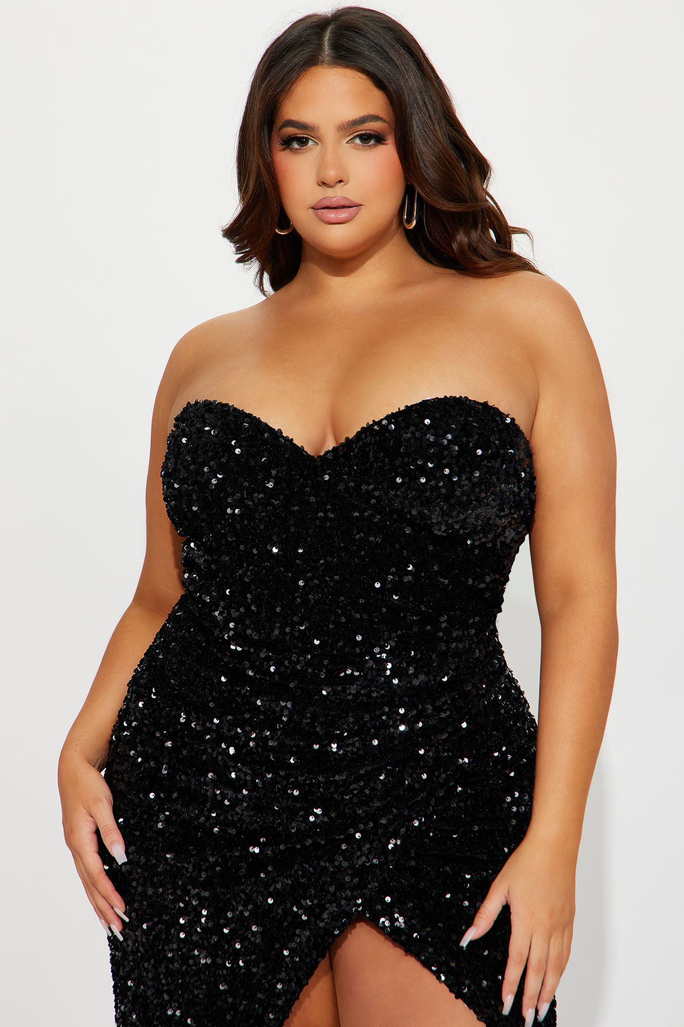 Awards Sequin Maxi Dress - Black - Image 5