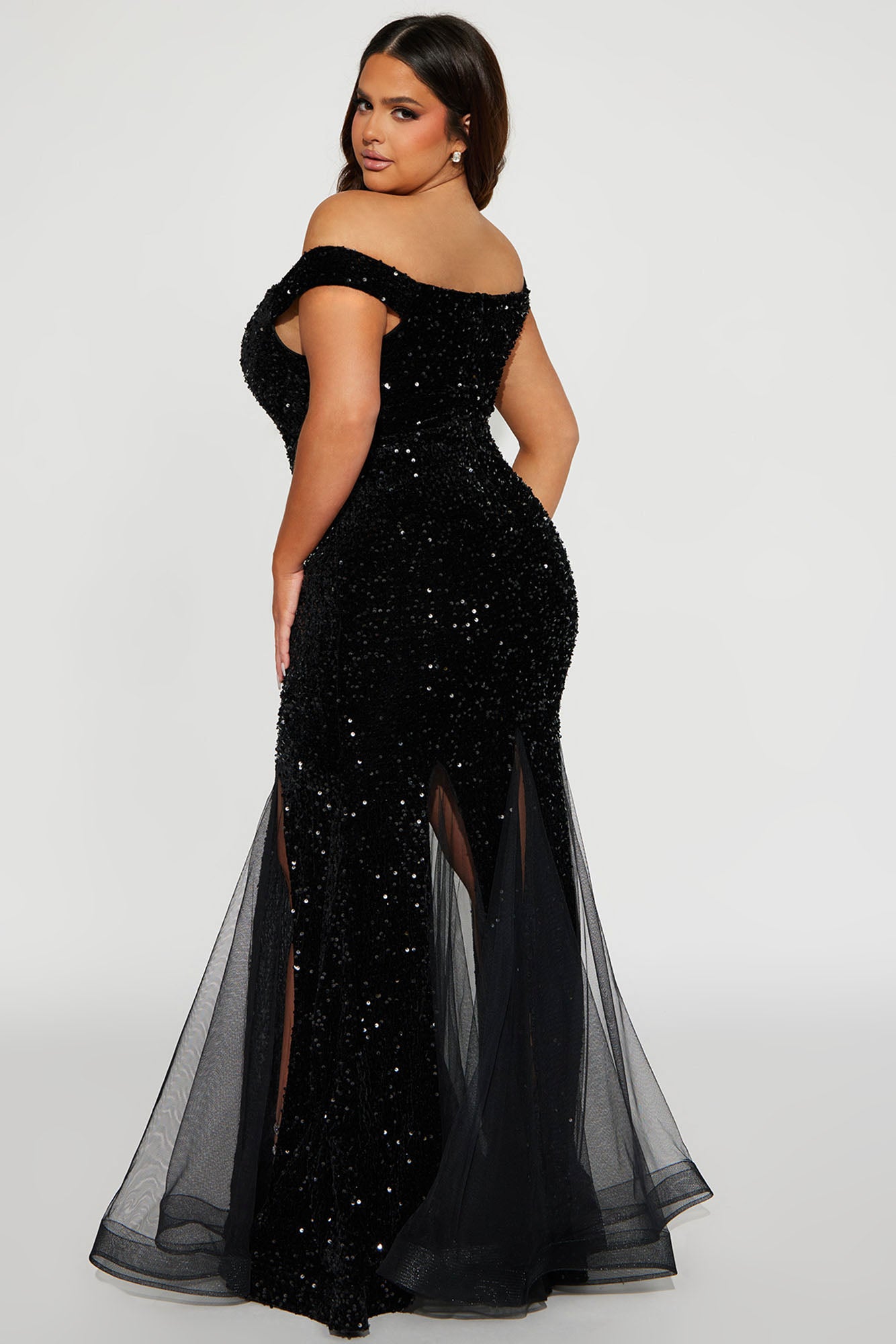 Twilight Sequin Gown - Black - Image 6