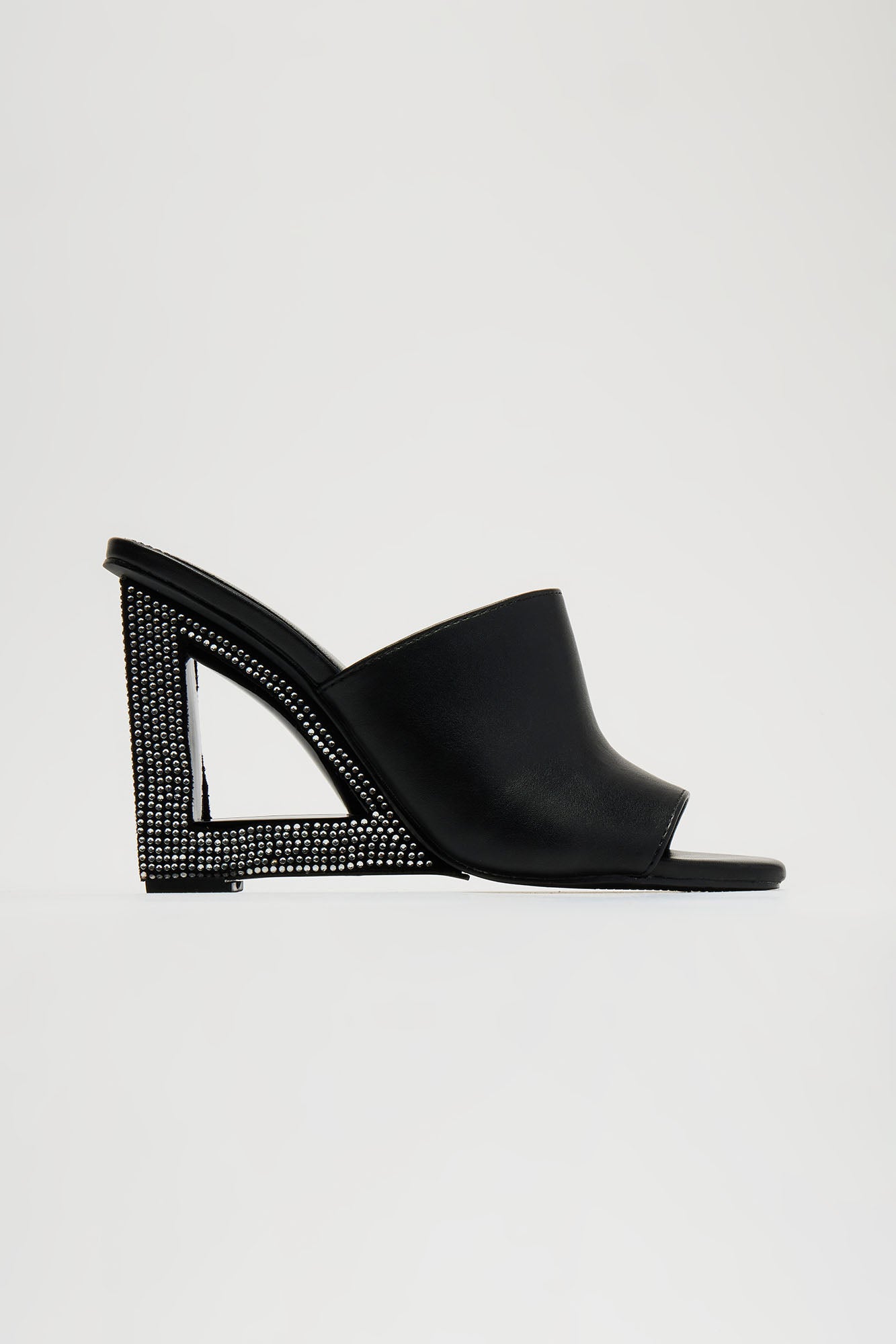 Playing It Smart Embellished Wedges - Black - Image 4