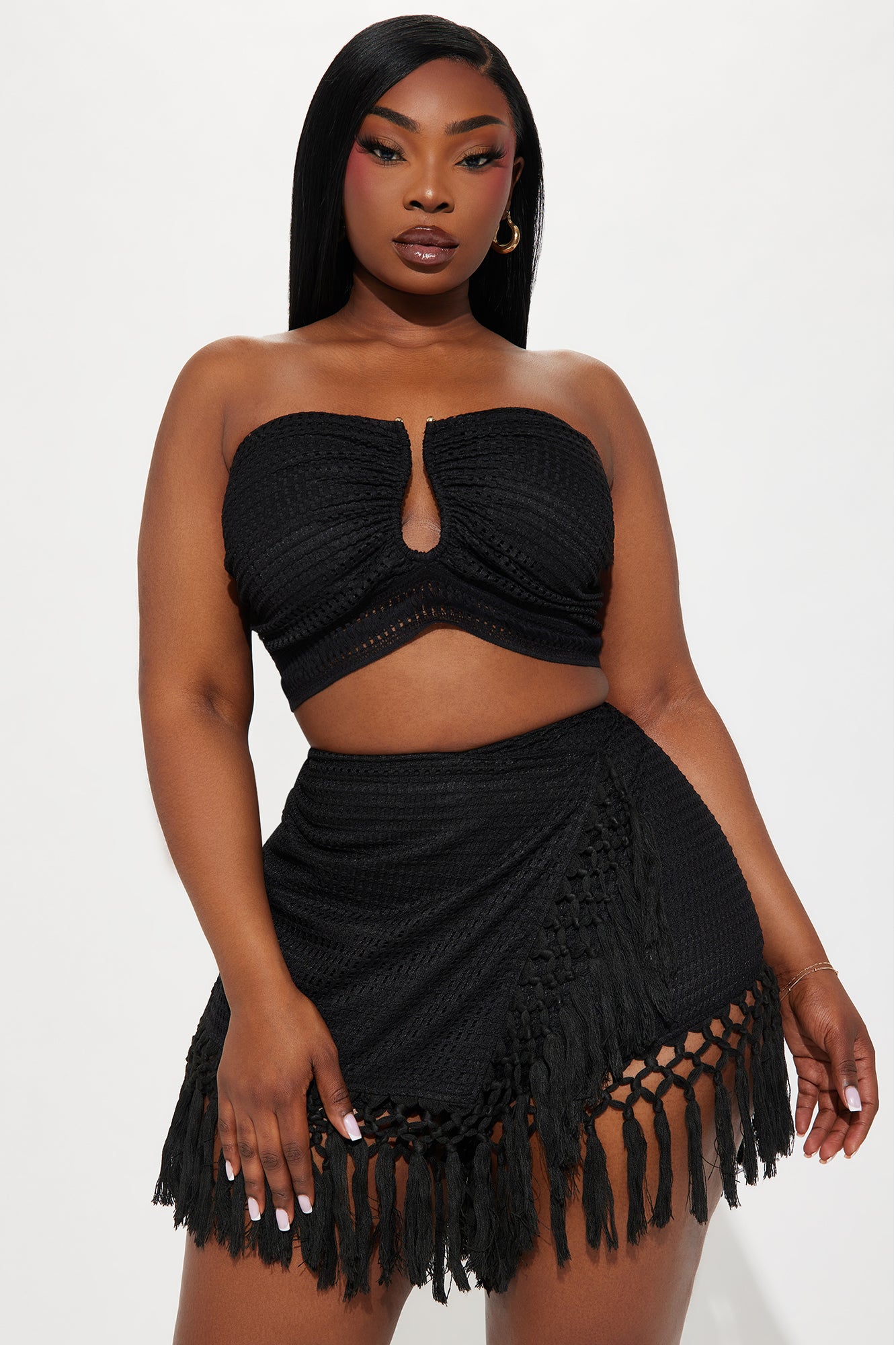 Taylor Crochet Skort Set - Black - Image 8