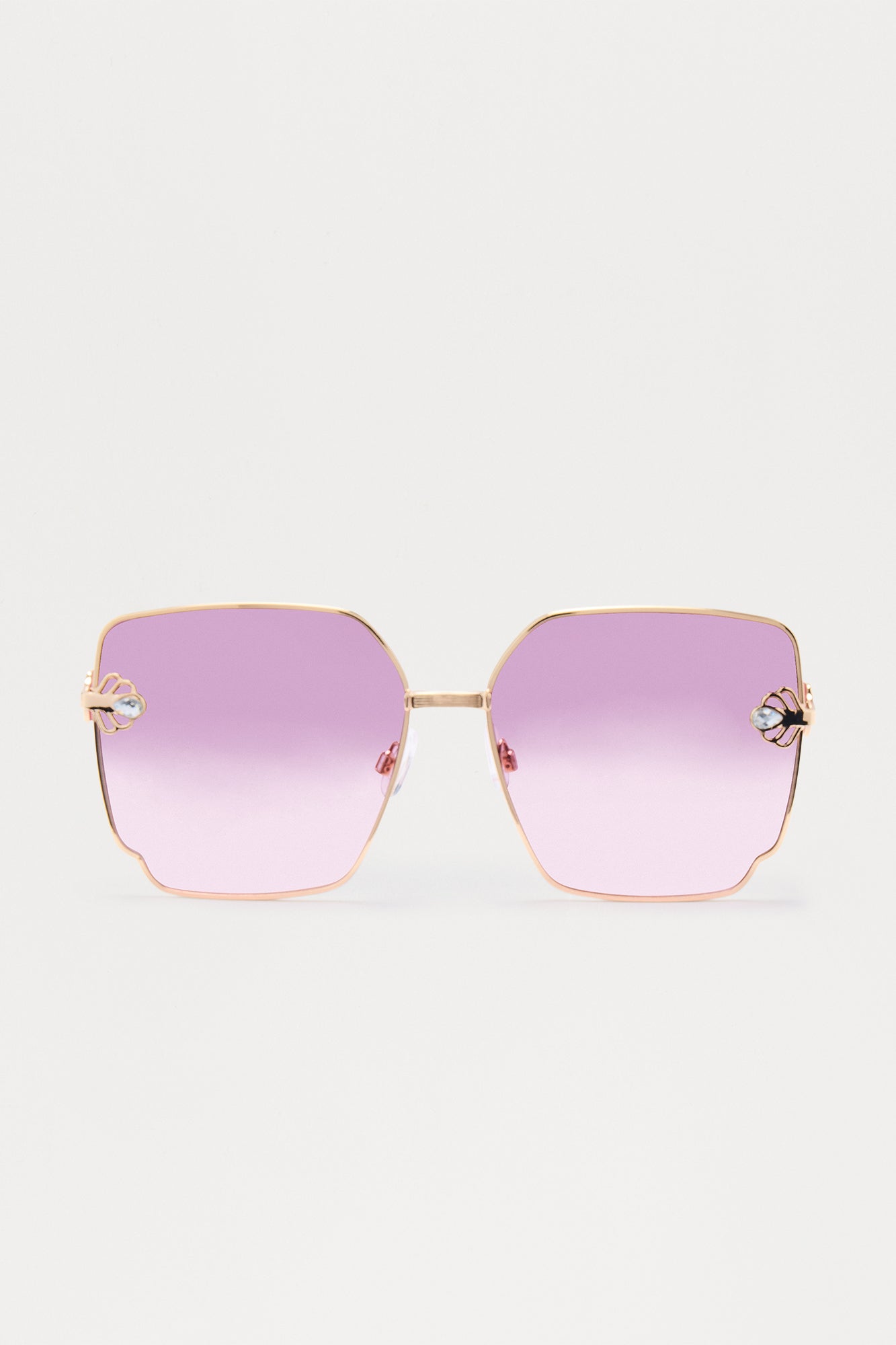 Tropical Haze Oversized Ombre Square Sunglasses - Pink - Image 3