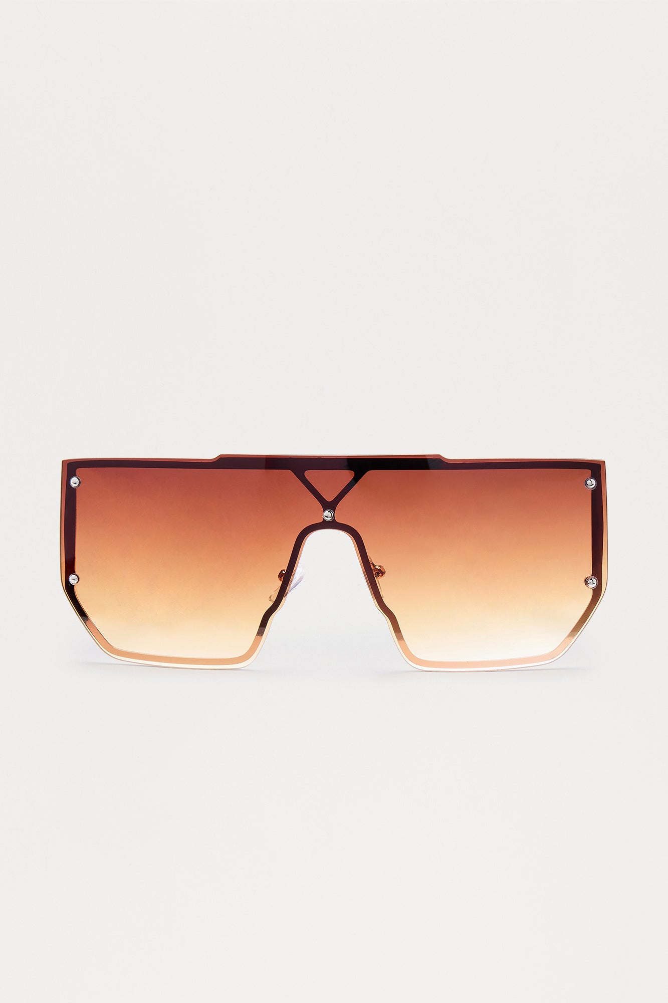 Make Your Mark Shield Sunglasses - Brown/combo - Image 3