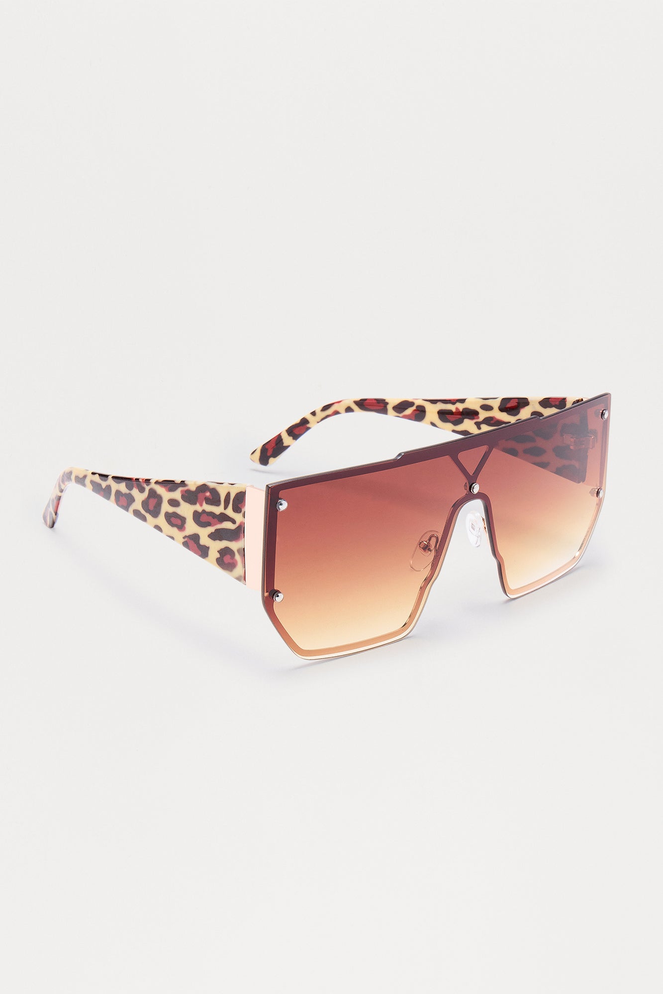 Make Your Mark Shield Sunglasses - Brown/combo - Image 4