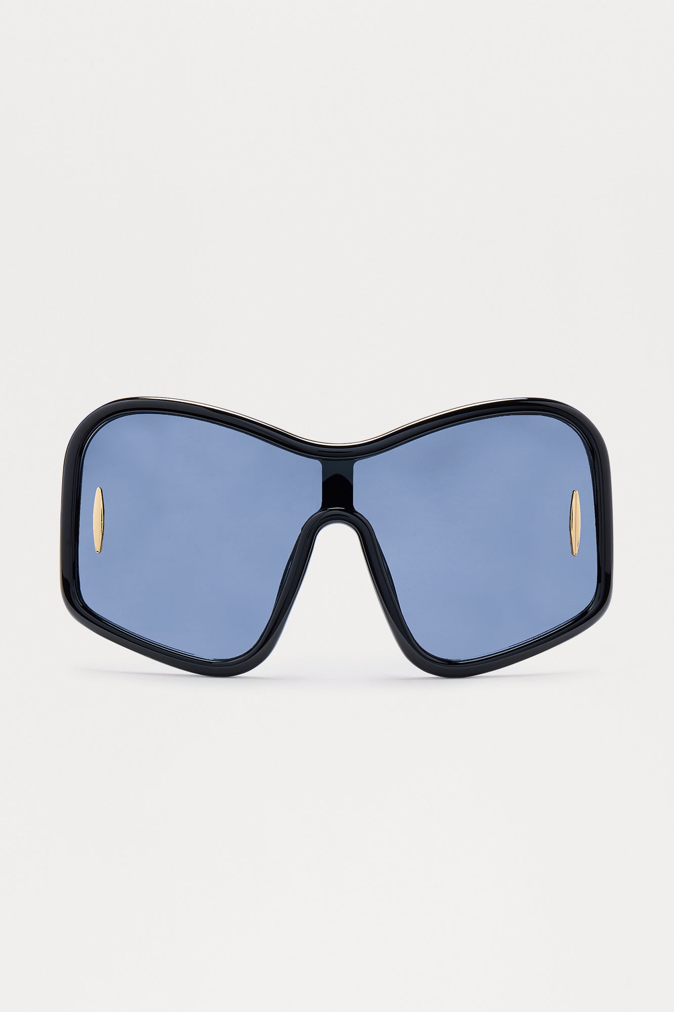 Patricia Oversized Shield Sunglasses  - Black - Image 3