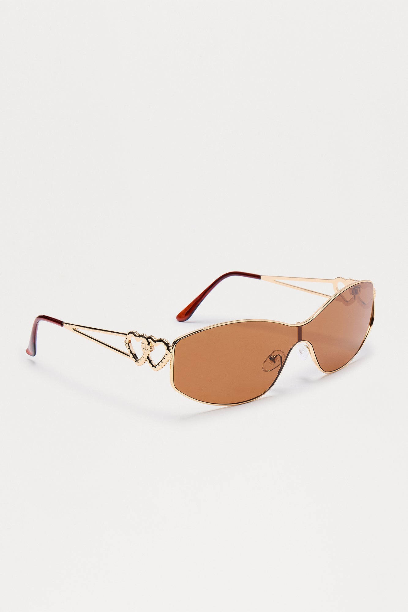Heart To Heart Festival Sunglasses - Gold/Brown - Image 3