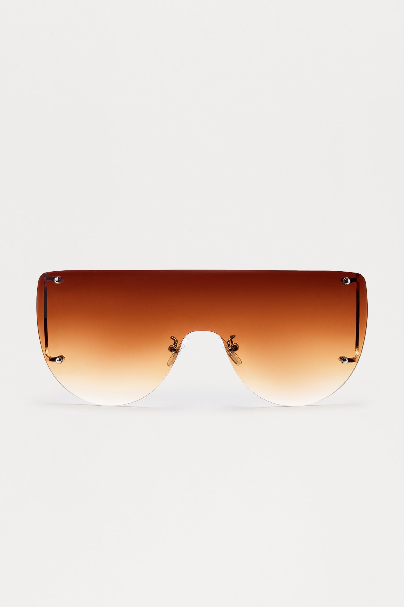 Different Time Zone Shield Sunglasses - Gold - Image 3