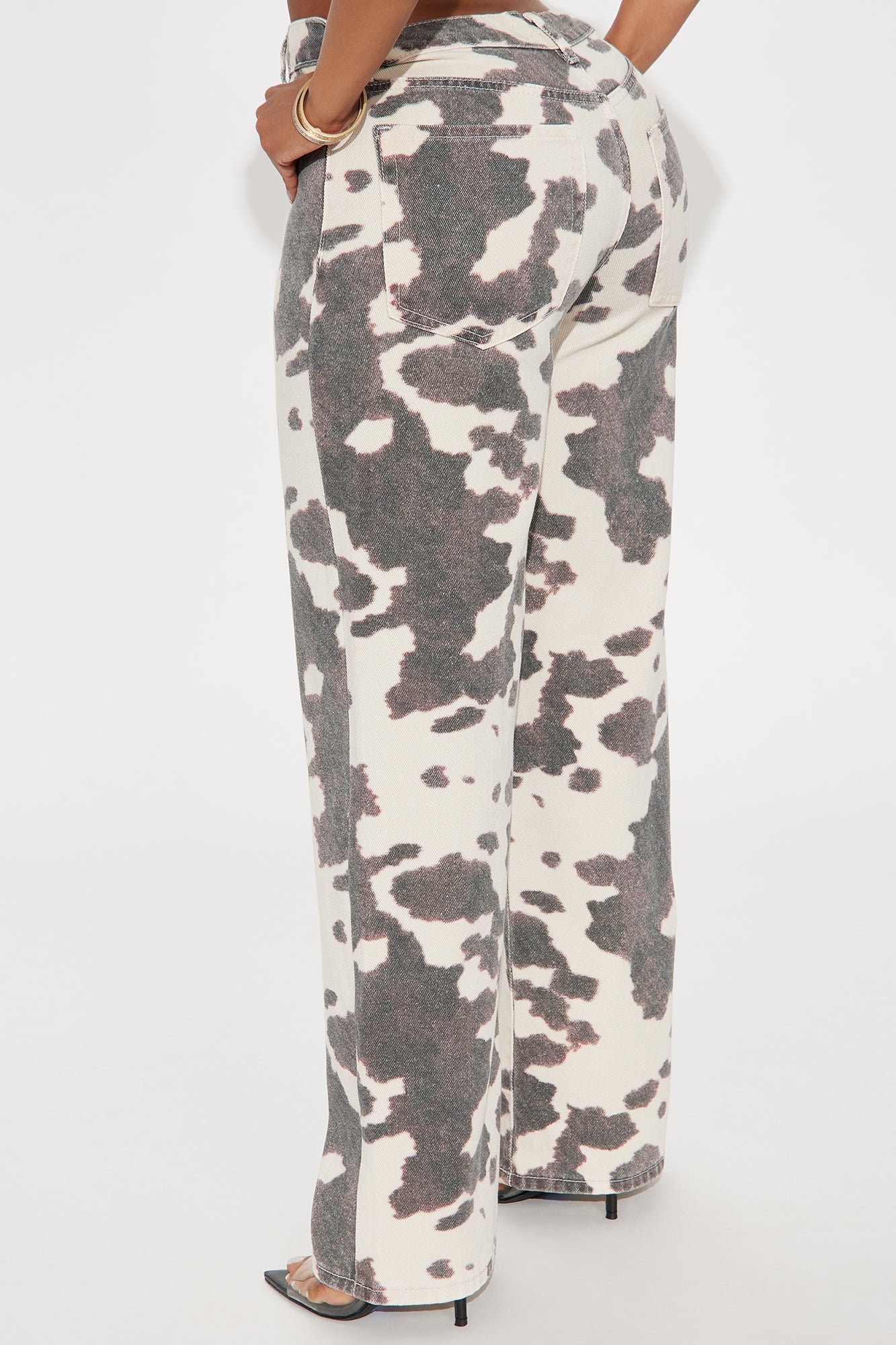 Change Locations Printed Straight Leg Jeans - Brown/combo - Image 3