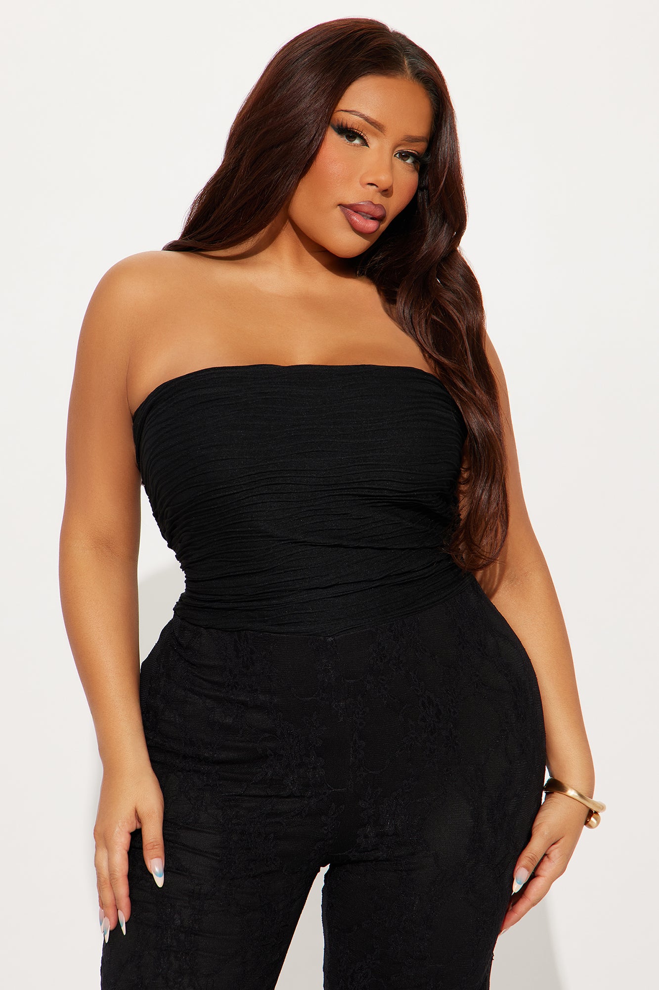 Lea Lace Jumpsuit - Black - Image 5