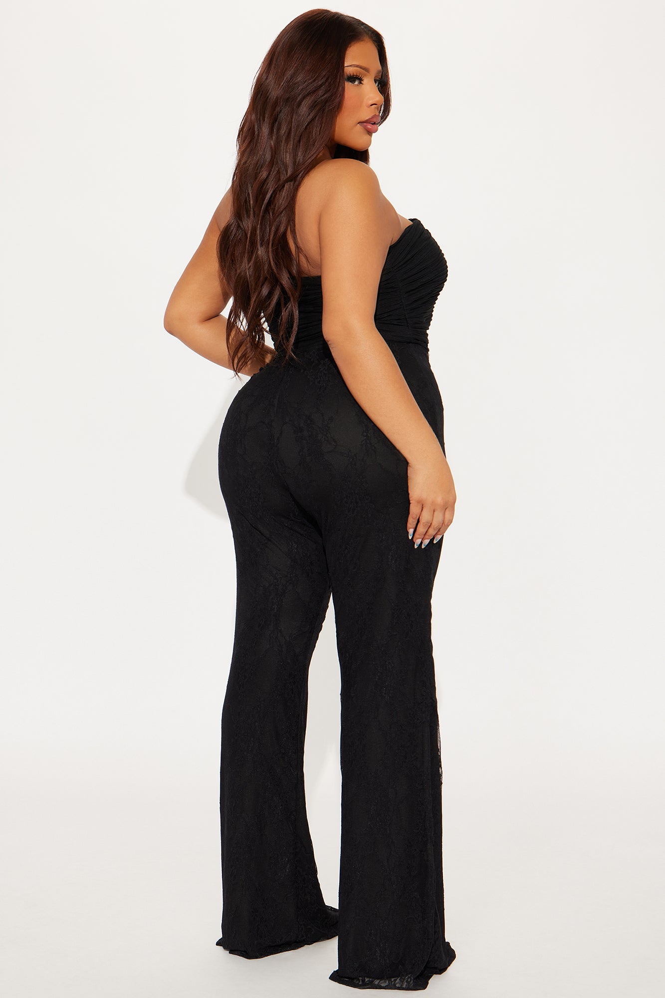 Lea Lace Jumpsuit - Black - Image 6