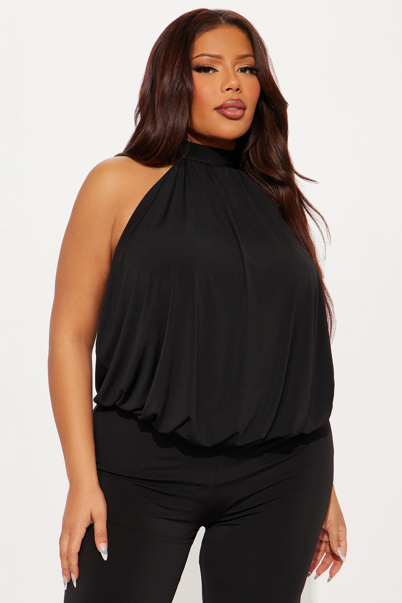 Sweet Escape Halter Jumpsuit - Black - Image 5
