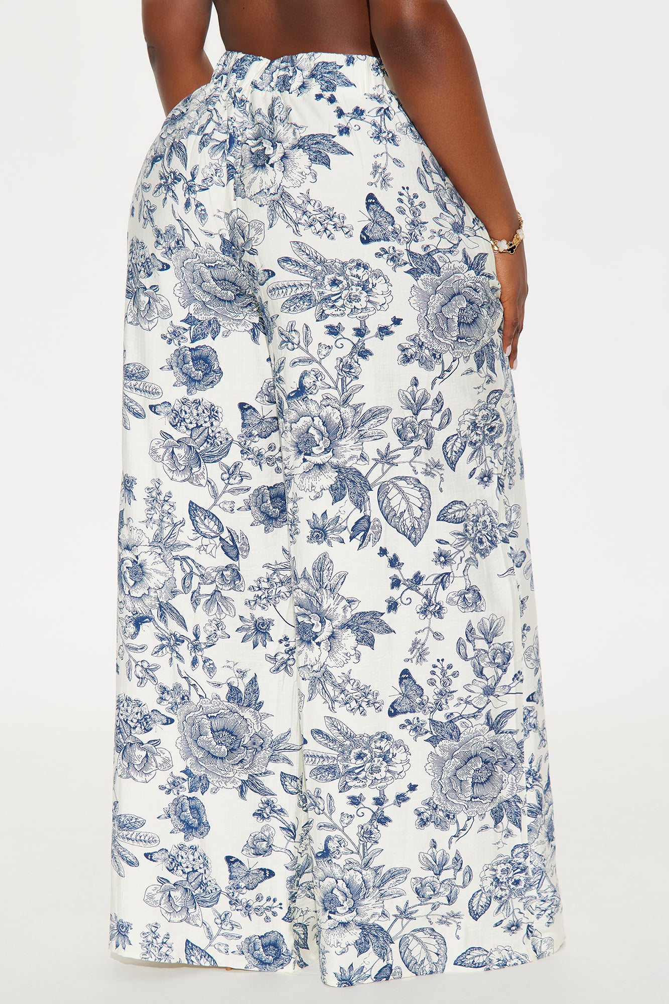 On A Resort Getaway Wide Leg Linen Pant - Navy - Image 6