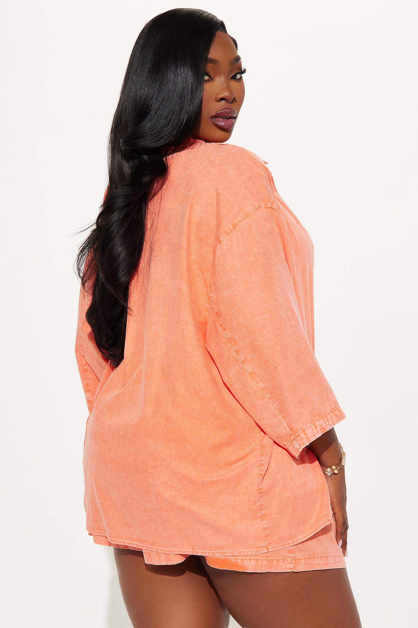 Willow Washed Short Set - Orange - Image 6