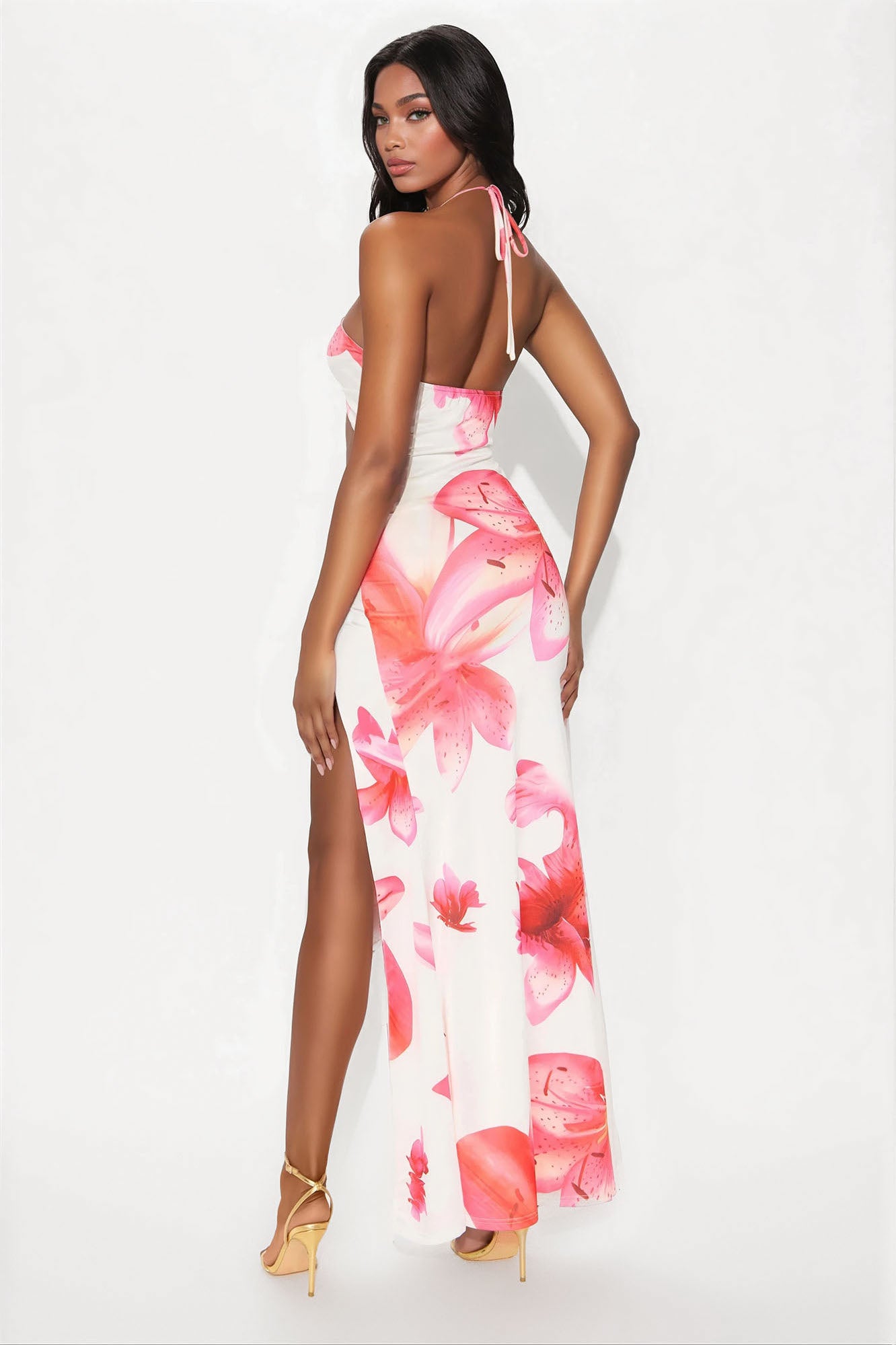 Summer Fling Cut Out Maxi Dress - White/combo - Image 3