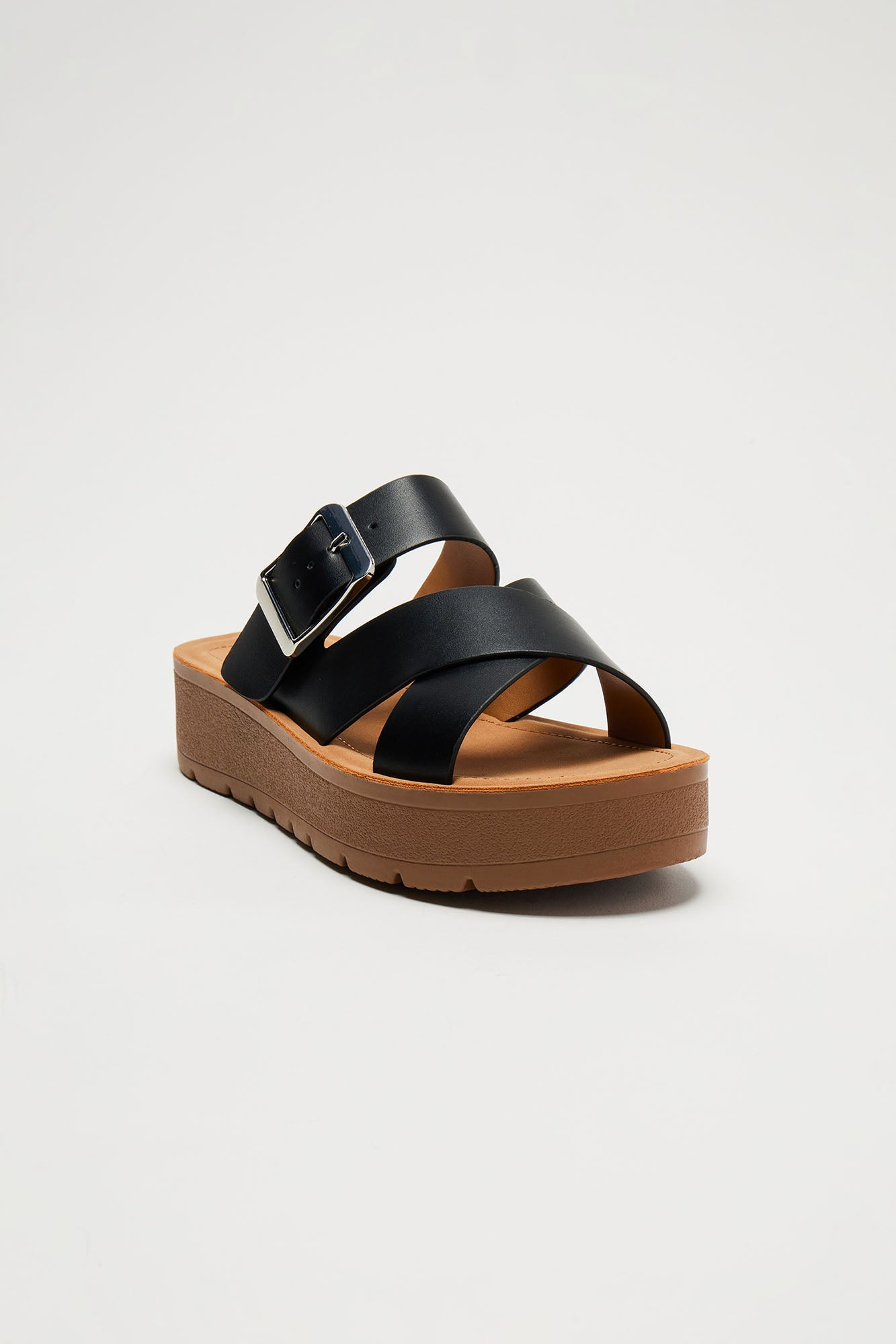 Before We Begin Platform Sandals - Black - Image 3