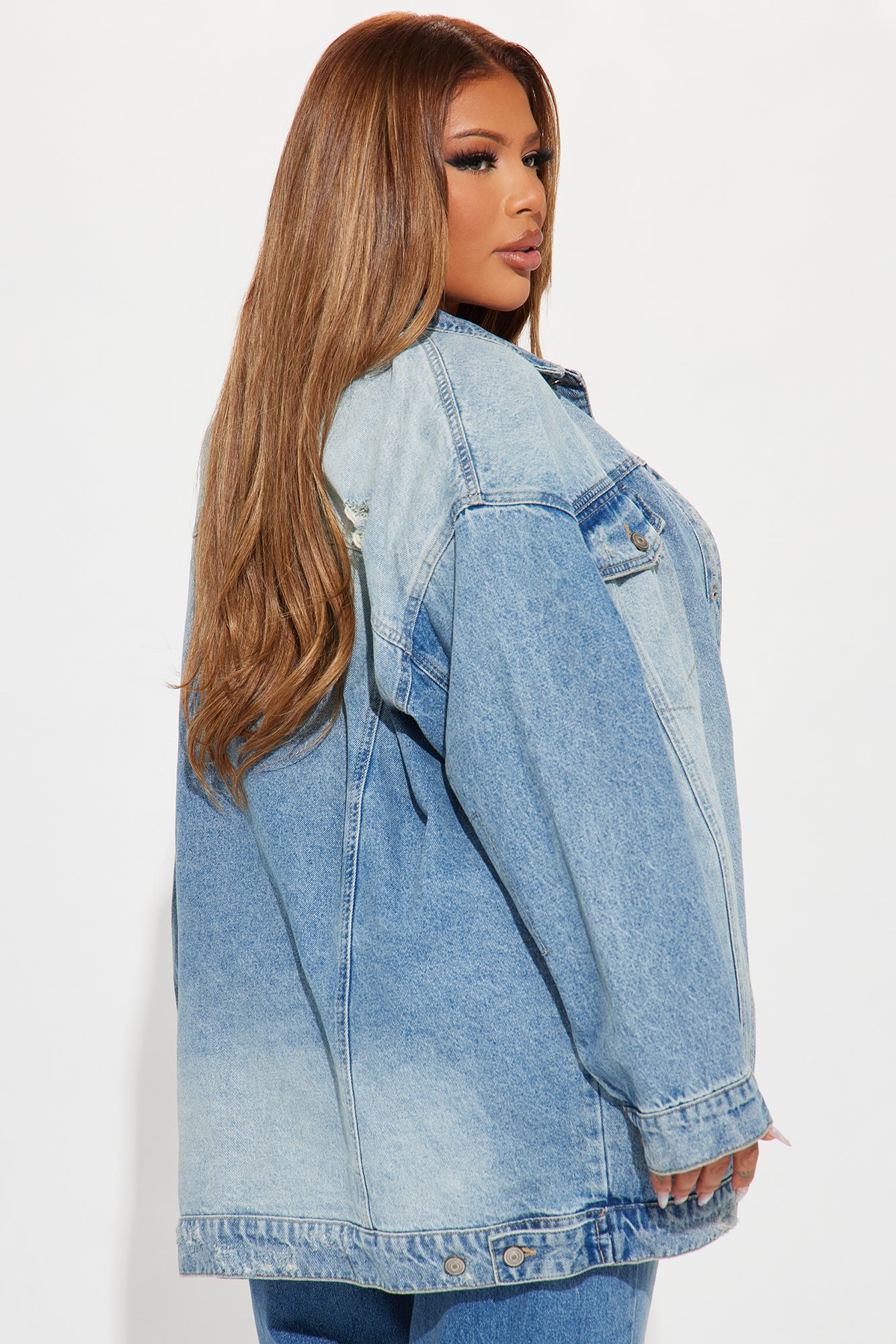 Losing Focus Denim Trucker Jackets - Light Wash - Image 6