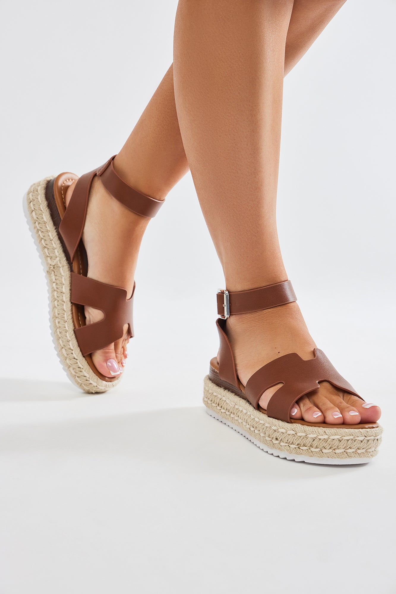 Bianca Platform Sandals - Camel - Image 4