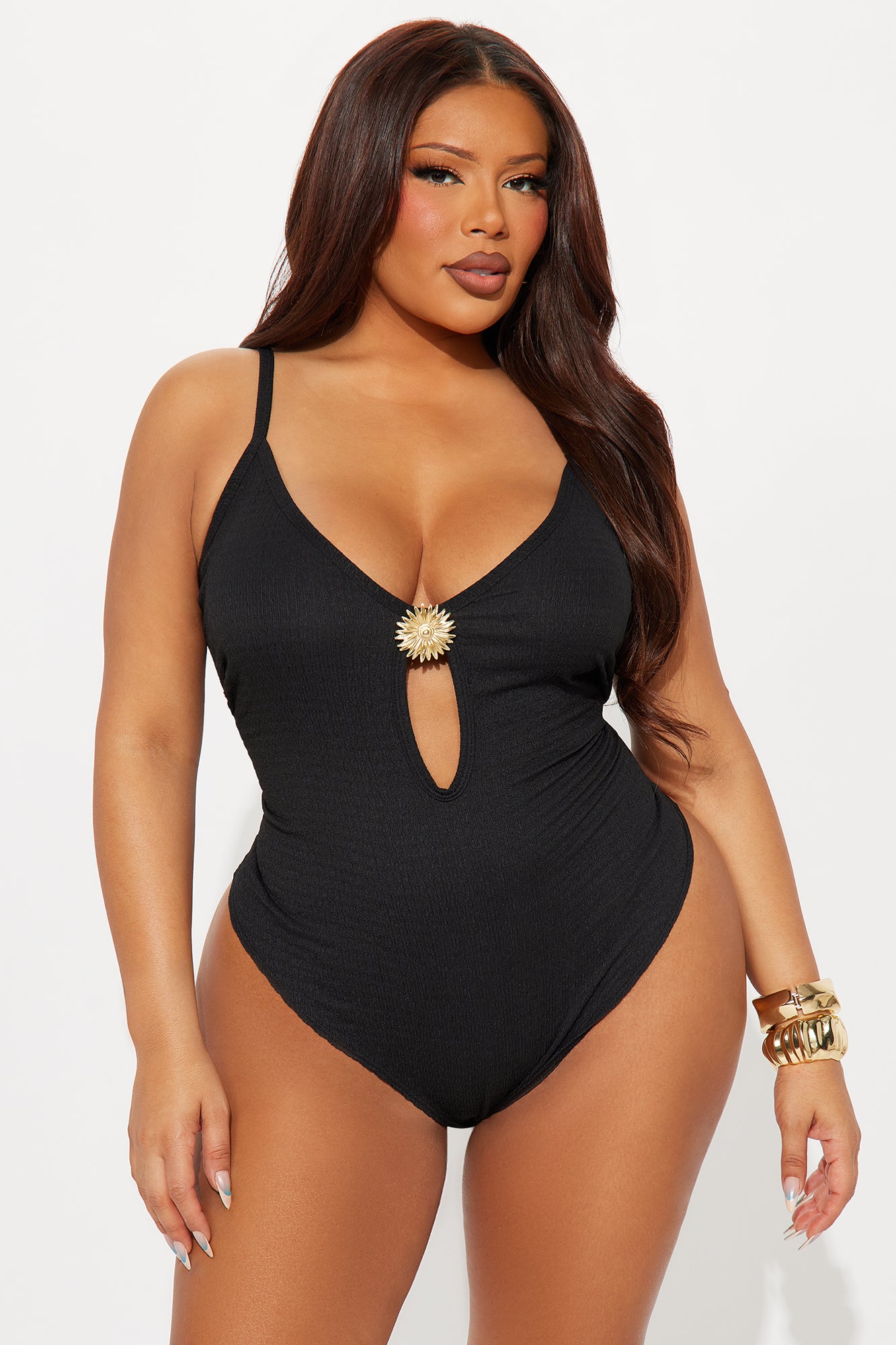 Sun Rise Cut Out Bodysuit - Black - Image 5