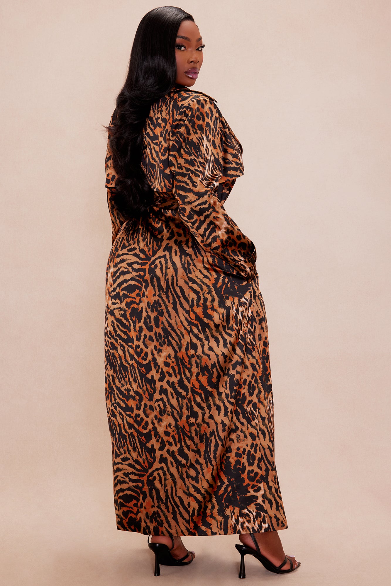 Candice Leopard Trench Coat - Leopard - Image 8