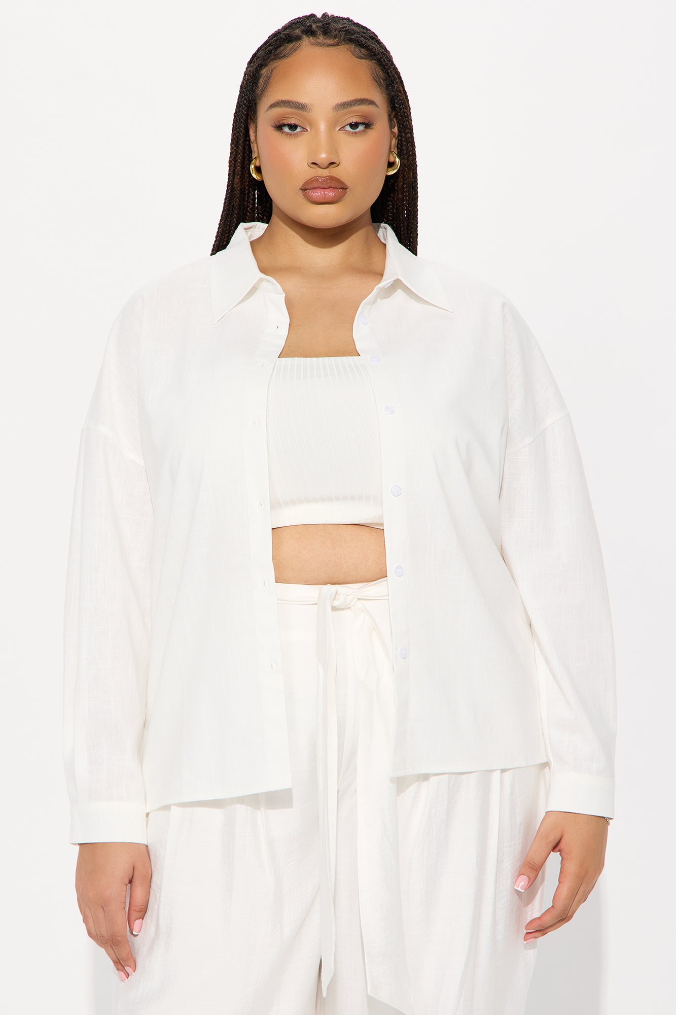 Summer Somewhere Linen Shirt - White - Image 4