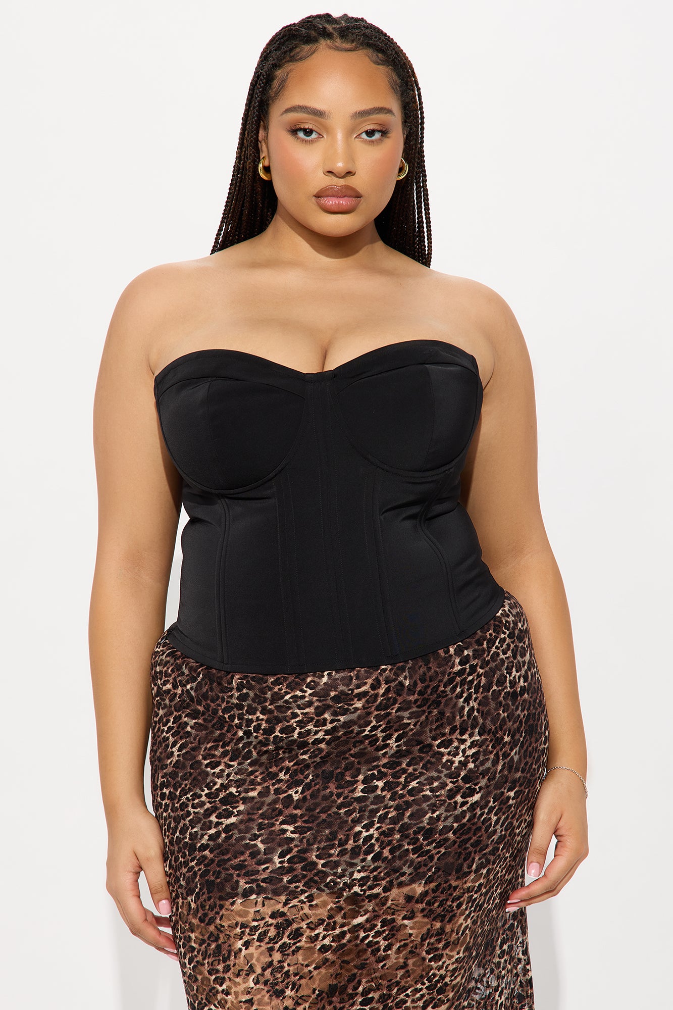 In My Element Lace Up Corset Top - Black - Image 4