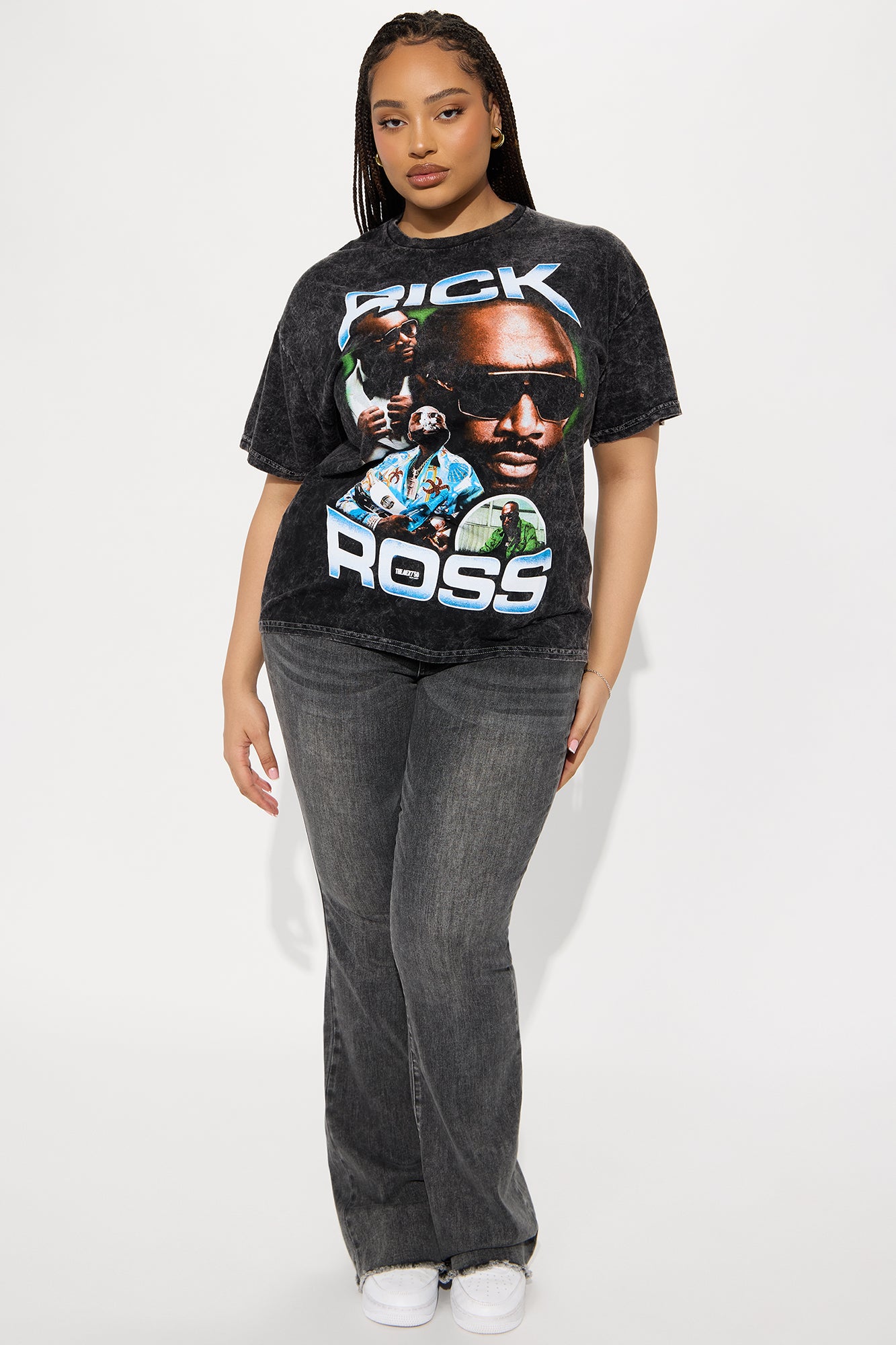 Rick Ross Washed Oversized Tee - Black - Image 6