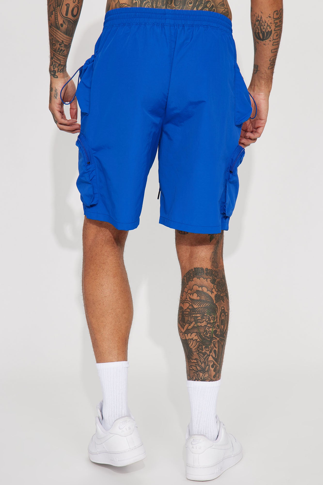 All This And That Nylon Cargo Shorts - Royal - Image 6