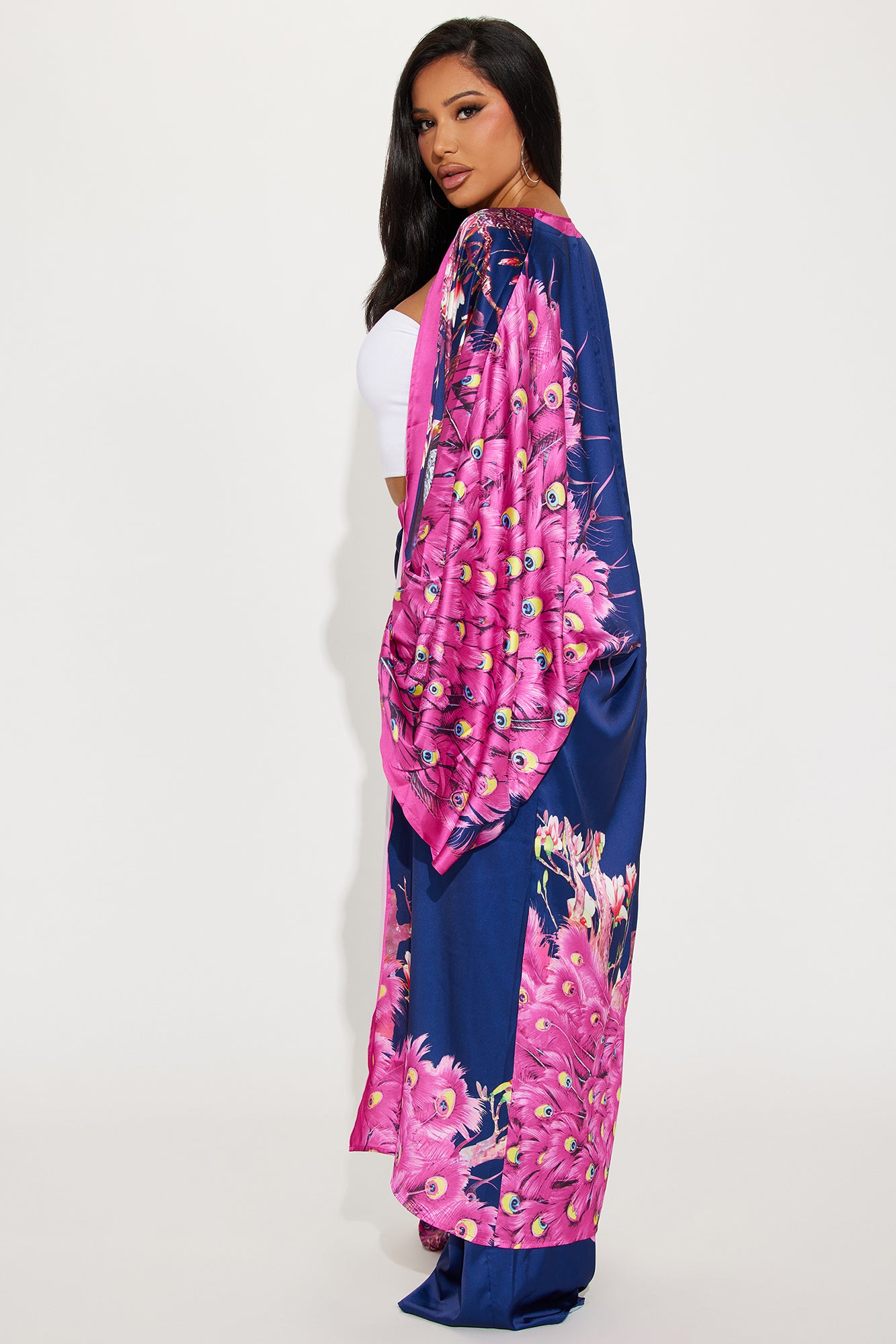 Above Status Satin Pant Set - Navy/combo - Image 3