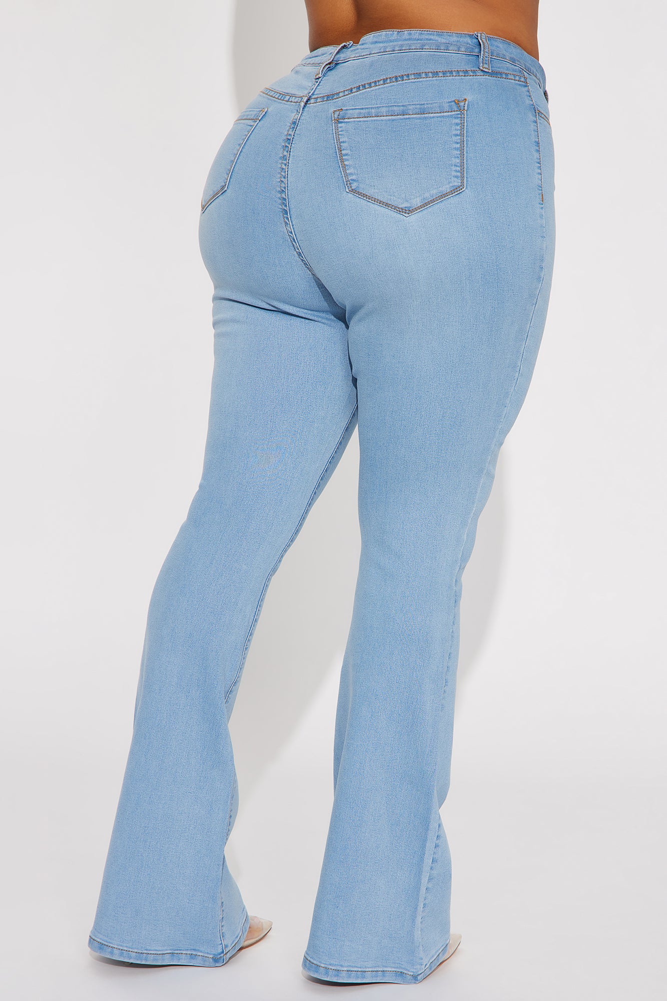 Deep In My Soul Flare Jeans - Light Blue Wash - Image 9