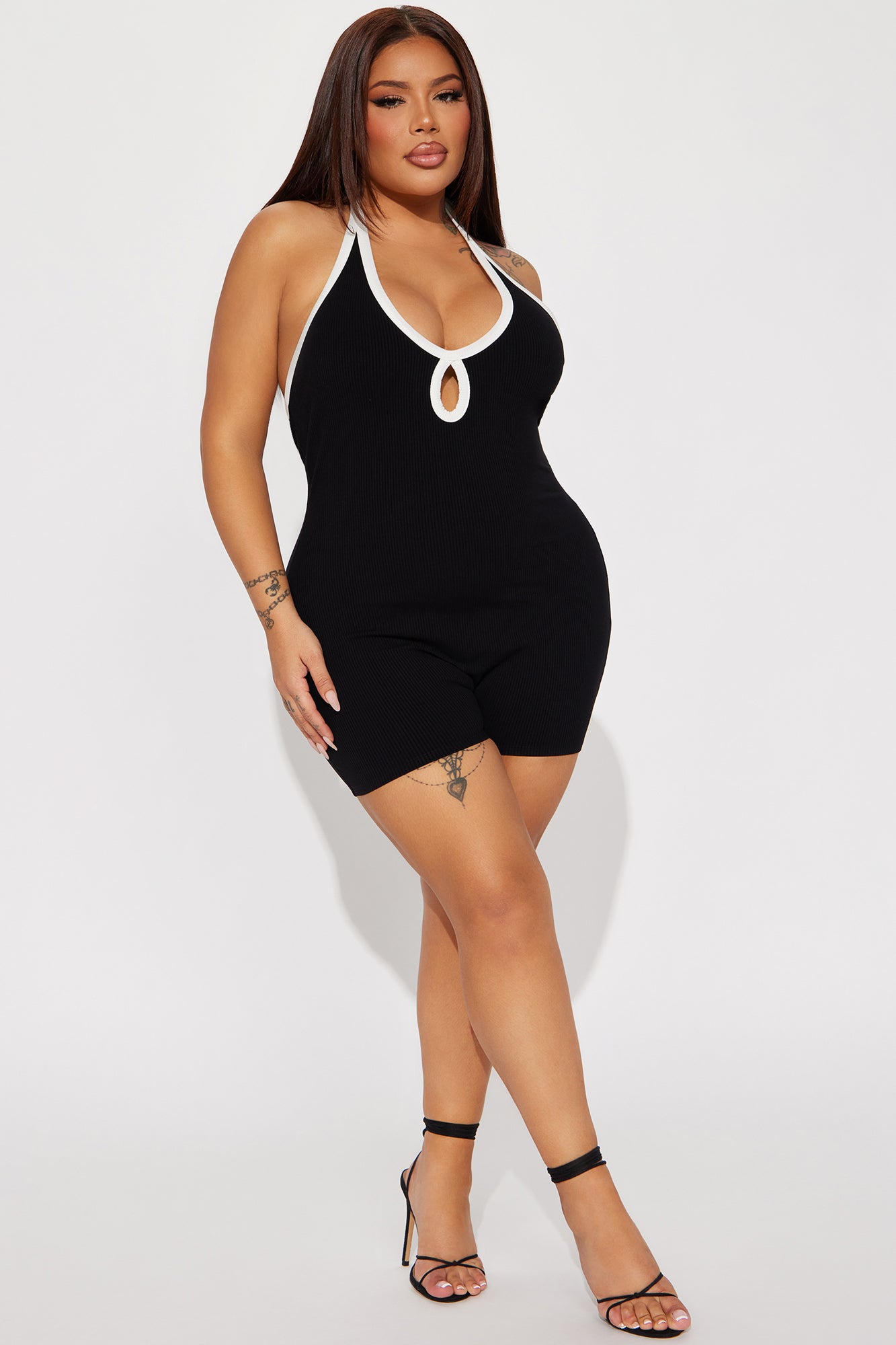 Miami Light Snatched Romper - Black/White - Image 5