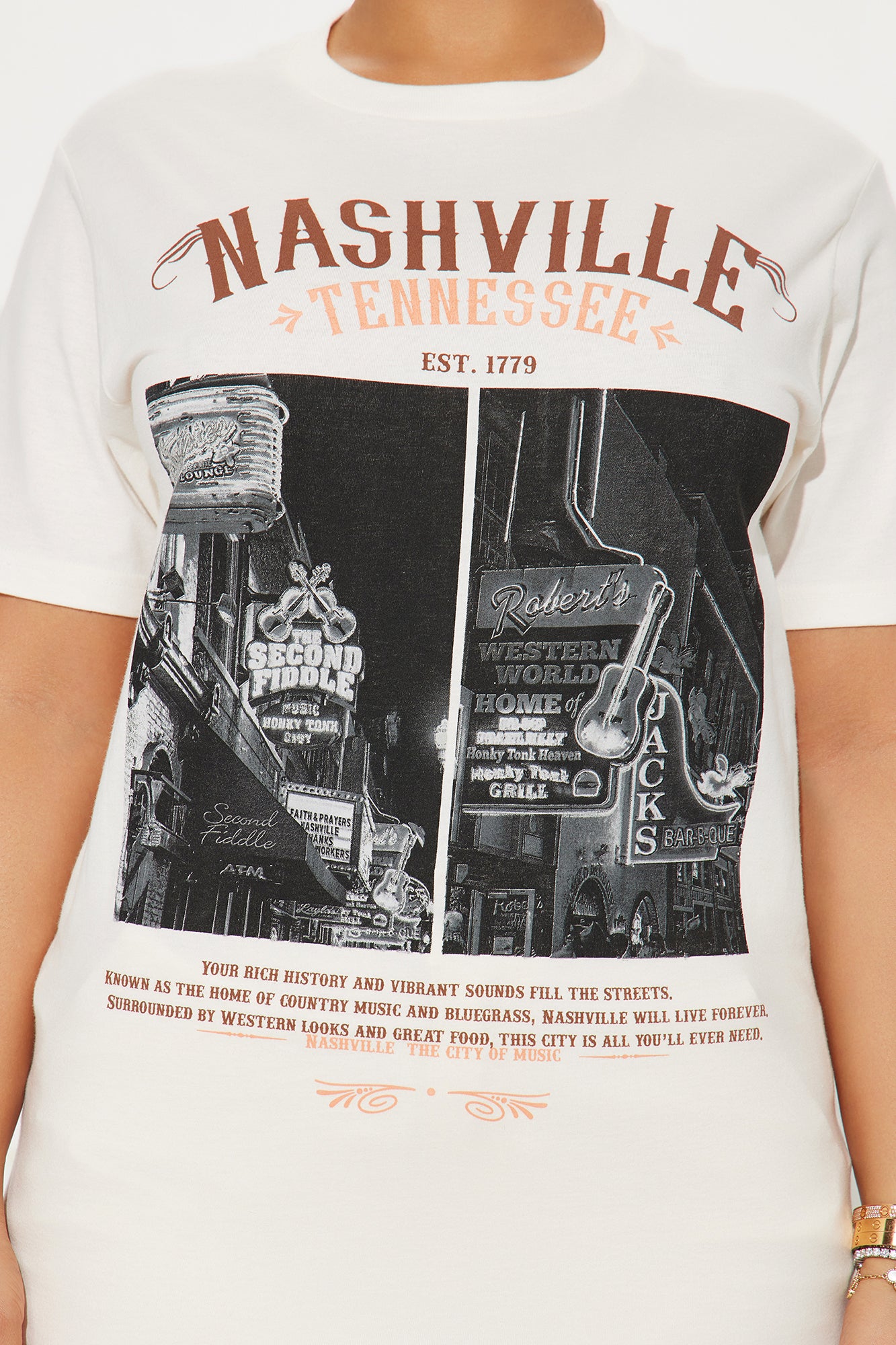 Western World Nashville Graphic Tee - Beige - Image 3
