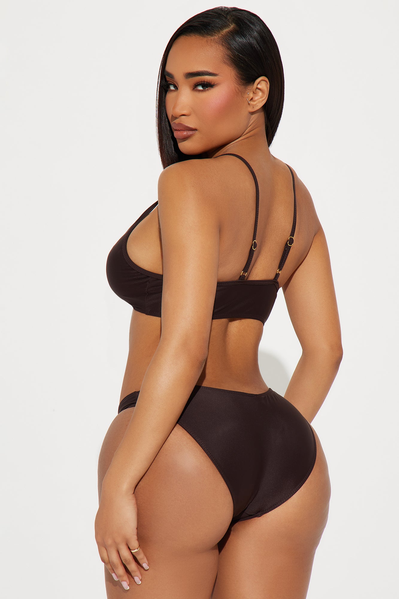 Anika Charm Chain 4 Piece Bikini Set - Brown - Image 6