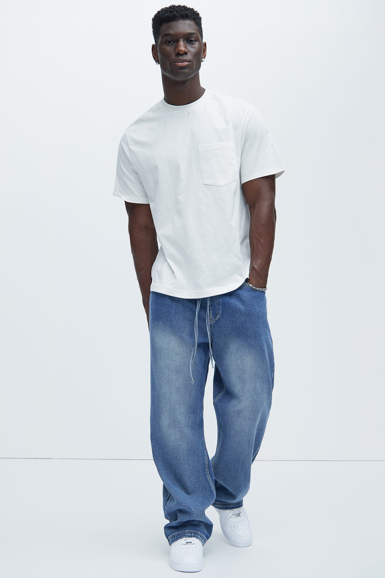 Let's Get It Denim Baggy Jeans - Indigo - Image 5
