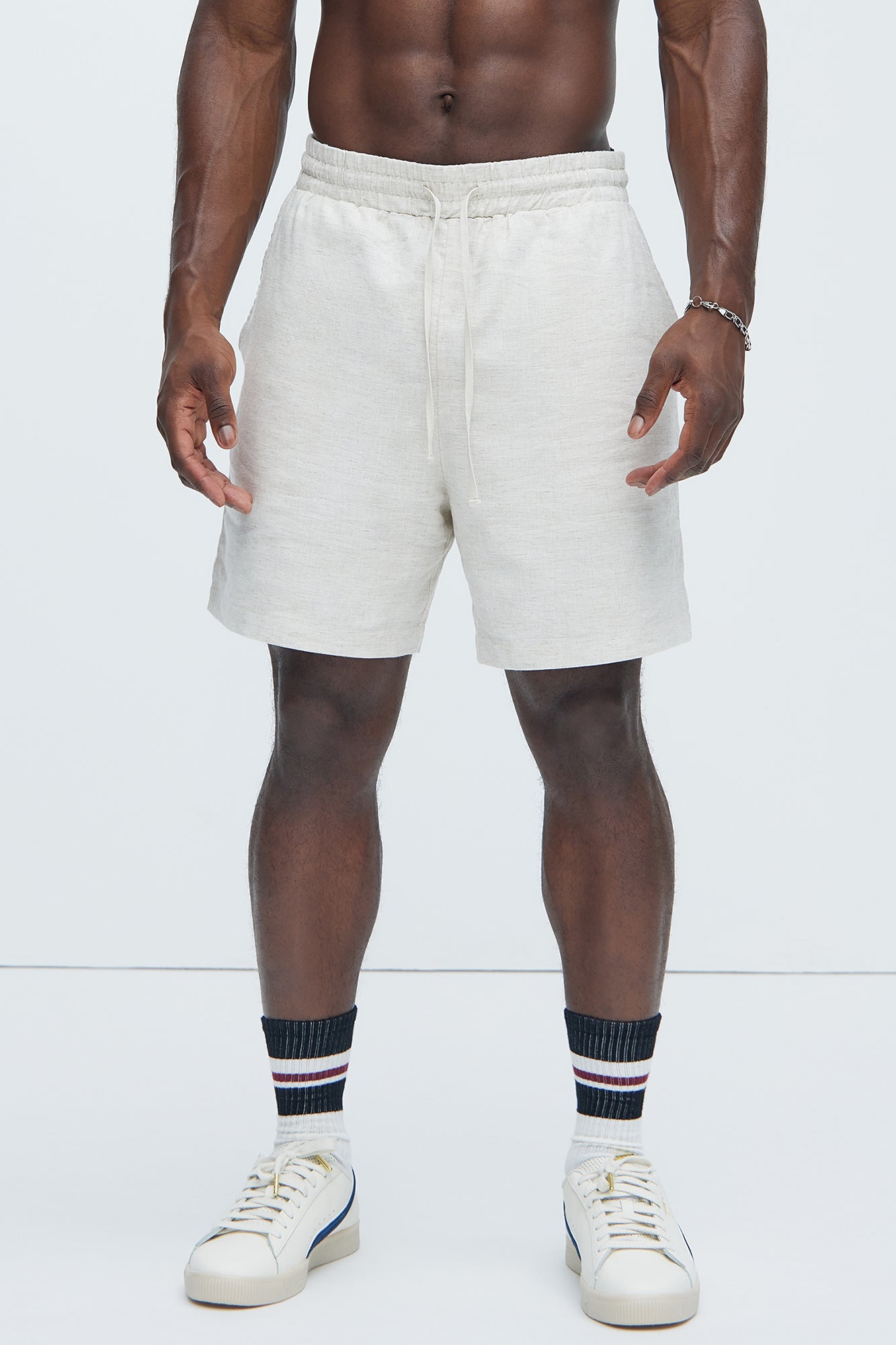Bahamas Linen Shorts - Oatmeal - Image 3