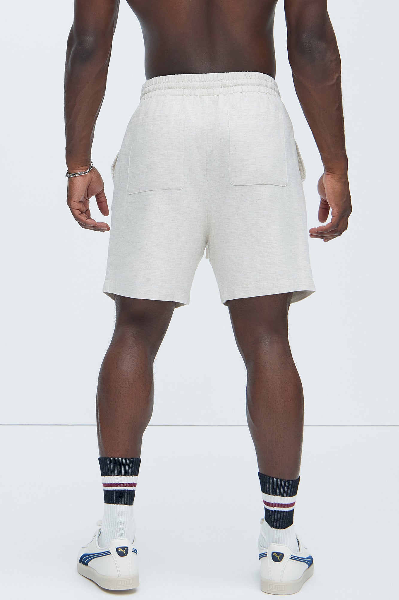 Bahamas Linen Shorts - Oatmeal - Image 4