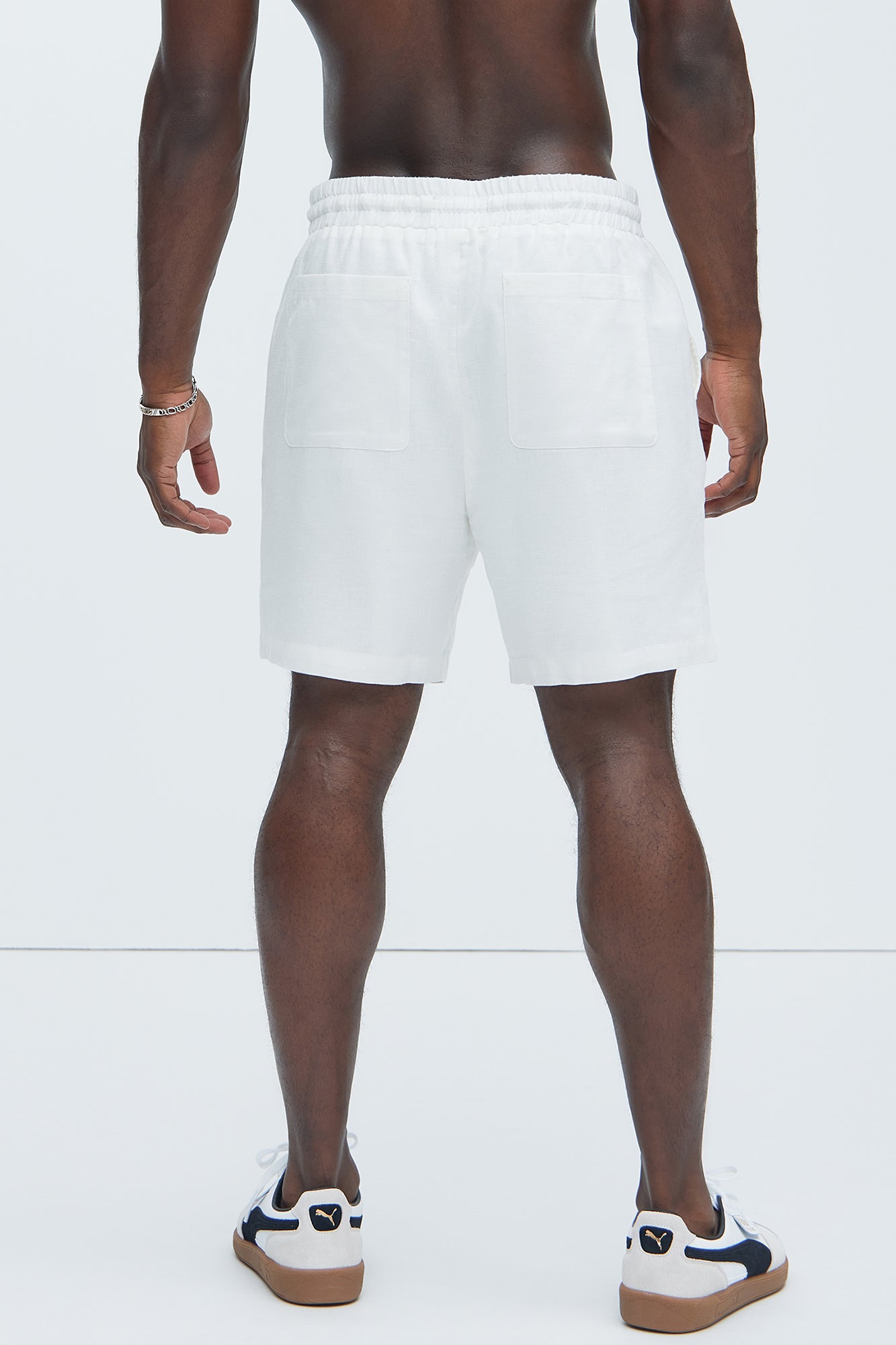 Bahamas Linen Shorts - White - Image 4