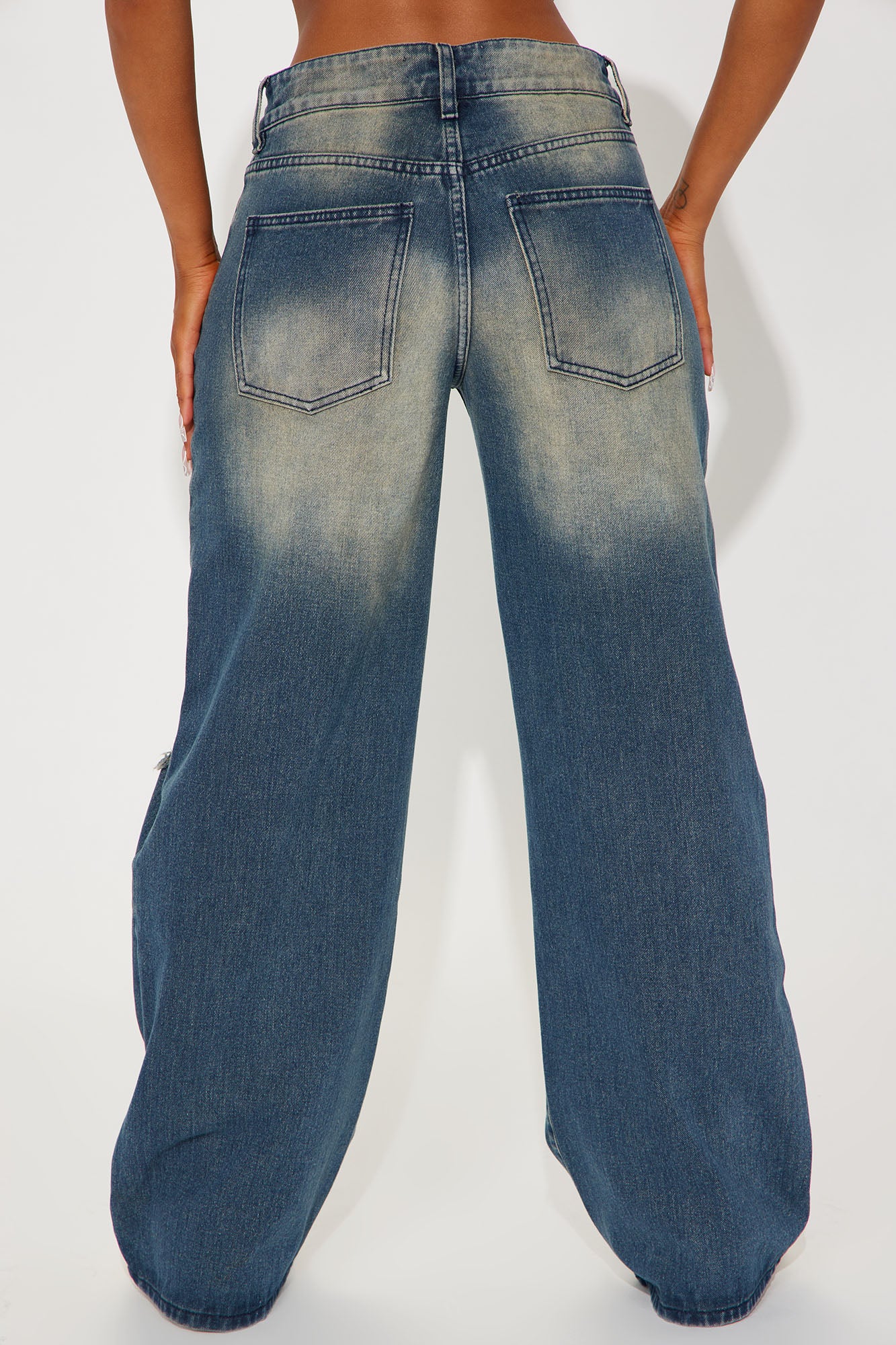 Afternoon Delight Baggy Jeans - Dark Wash - Image 3