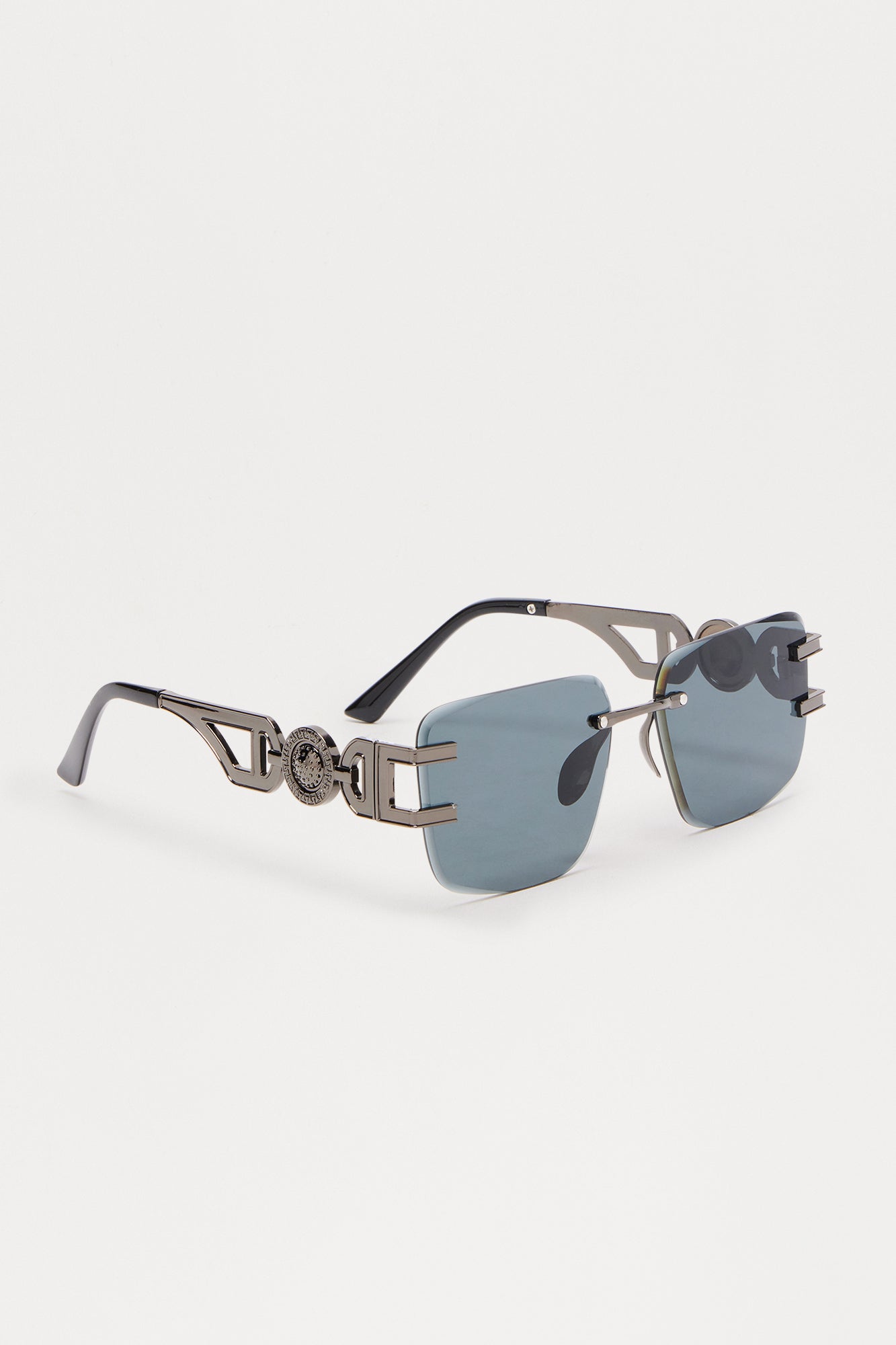 I'm Feeling Golden Square Sunglasses - Gunmetal - Image 4