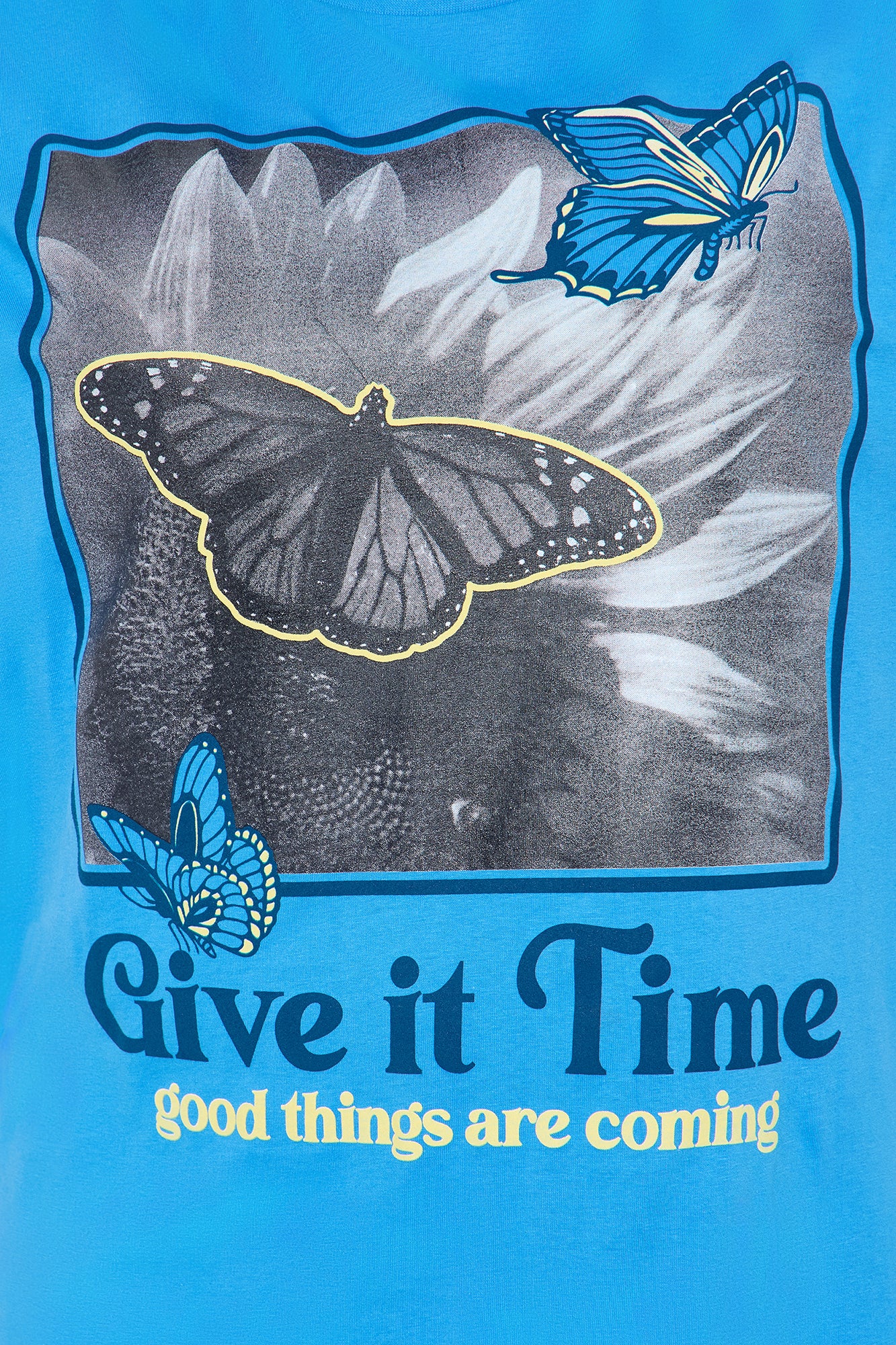 Give It Time Butterfly Oversized Tee - Blue - Image 3