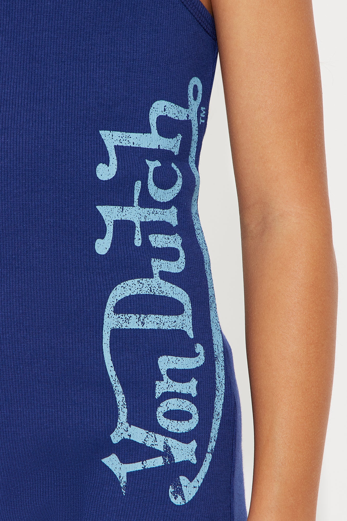 Mini Von Dutch Ribbed Romper - Navy - Image 3