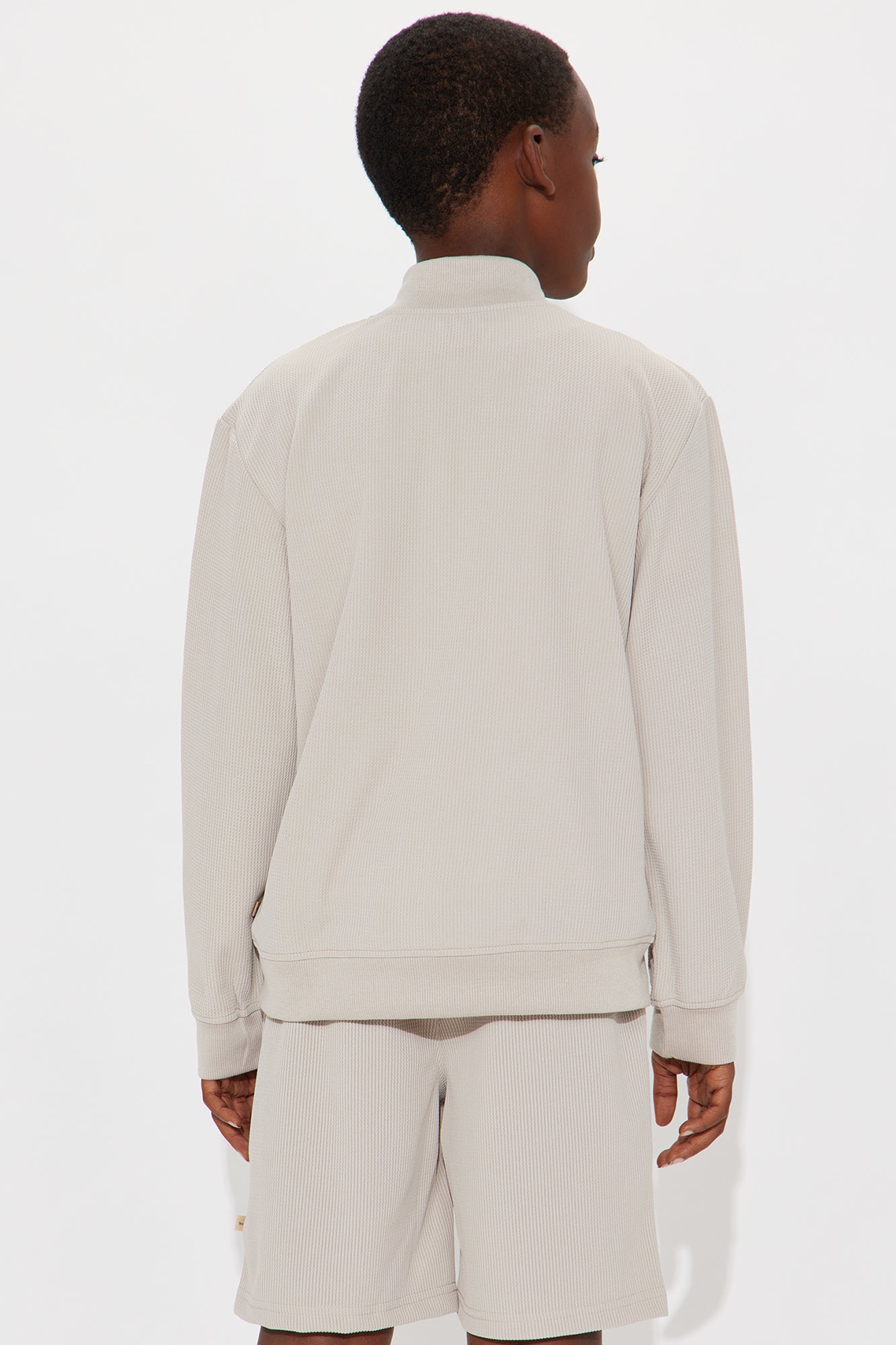 Mini Brian 3 Piece Short Set With Jacket And T-Shirt - Beige - Image 3