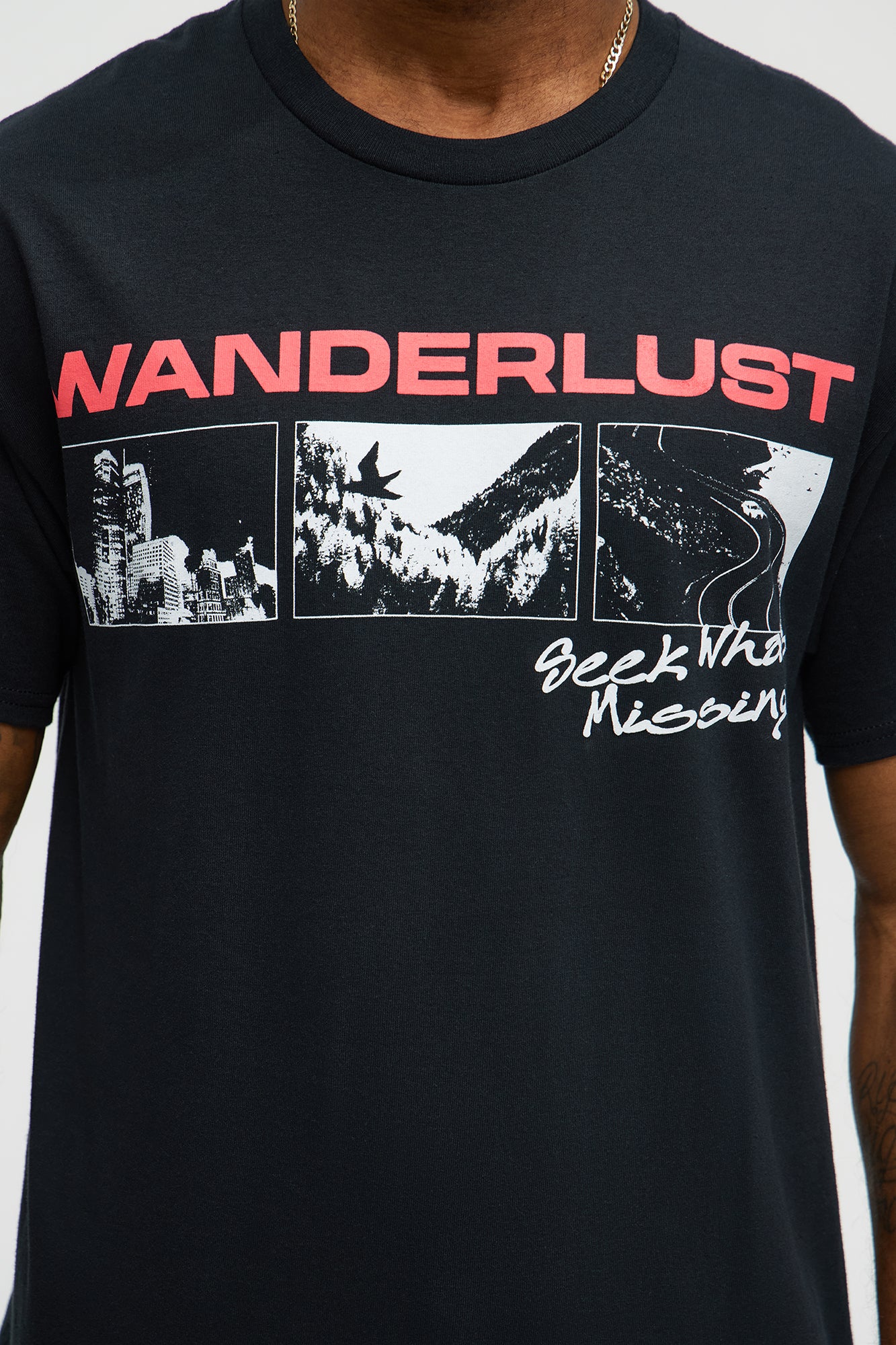 Wanderlust Seek What's Missing Short Sleeve Tee - Black - Image 3